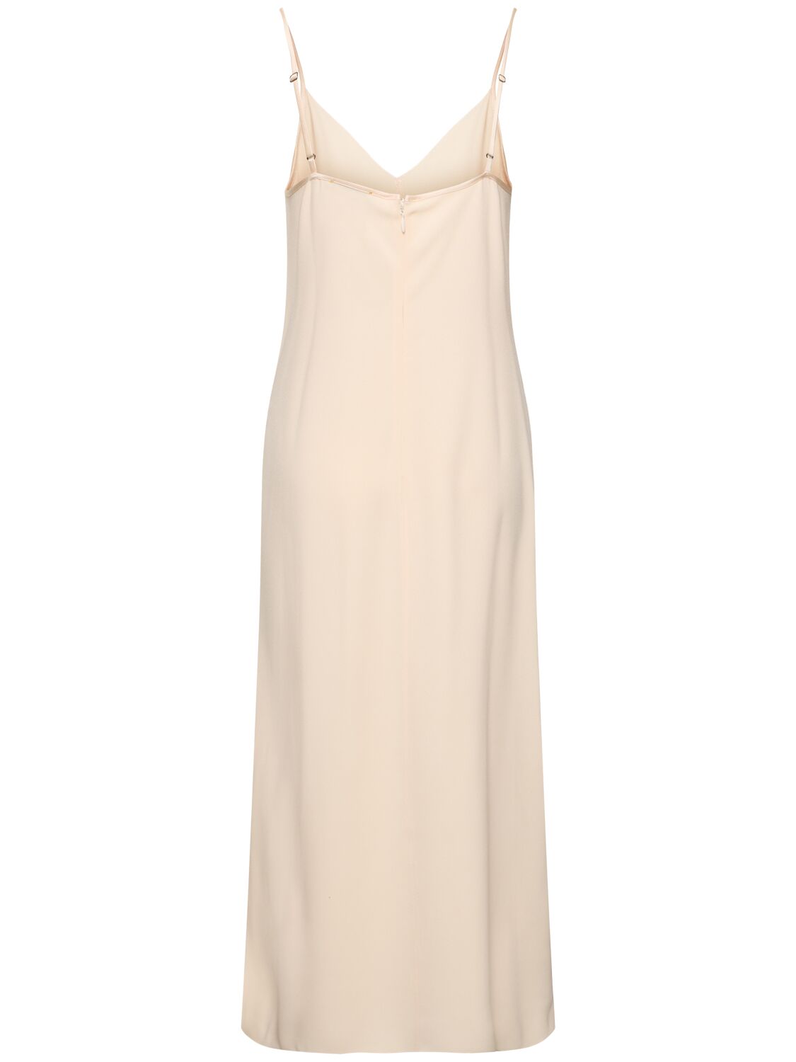 Shop Forte Forte Envers Satin Midi Slip Dress In Ivory