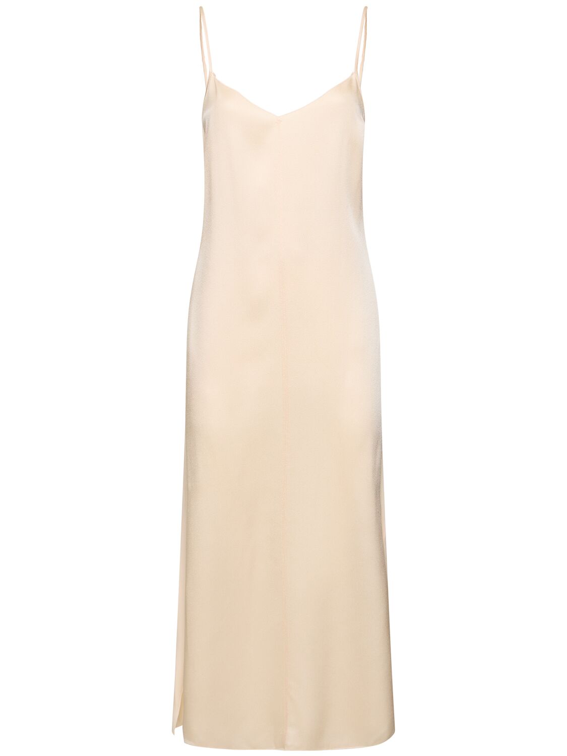 Forte Forte Envers Satin Midi Slip Dress In Neutral