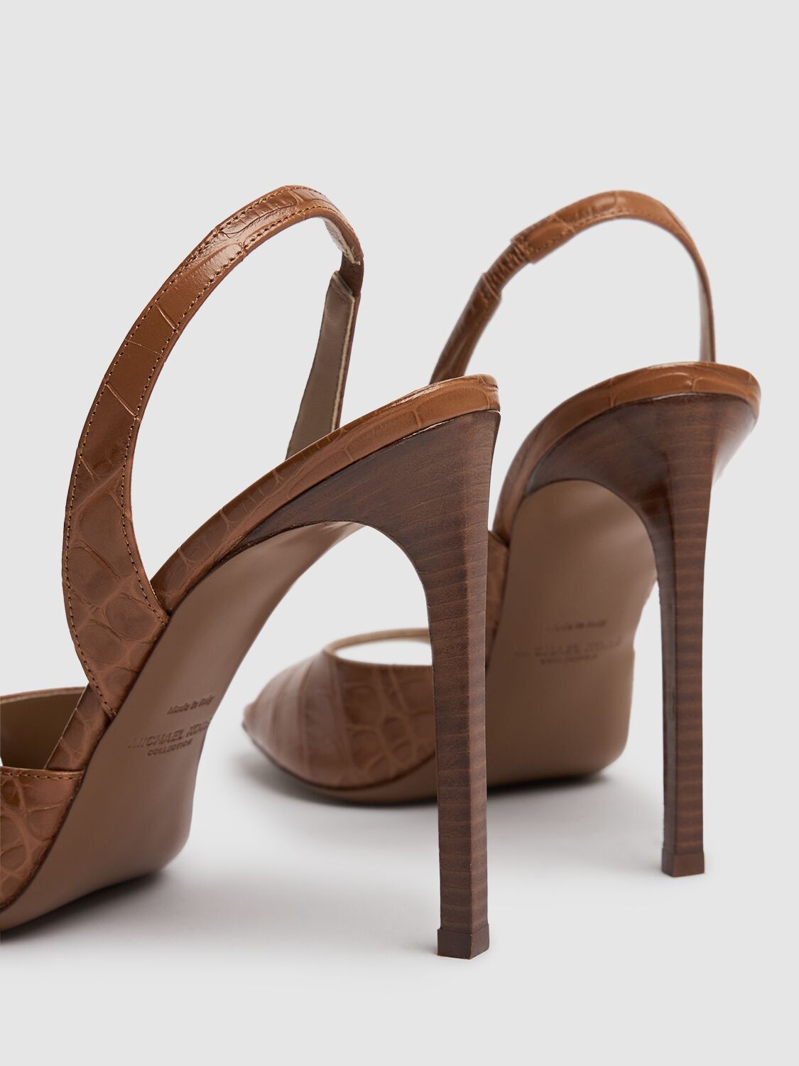 Shop Michael Kors 105mm Marisa Leather Sandals In Brown