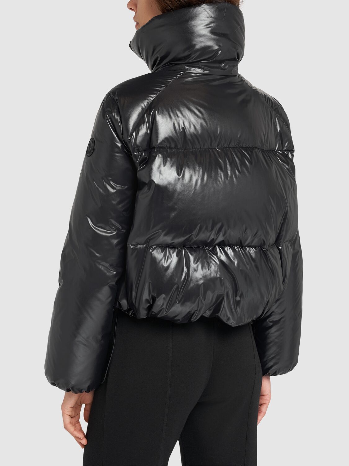 Shop Moncler Breteuil Nylon Laqué Down Jacket In Black