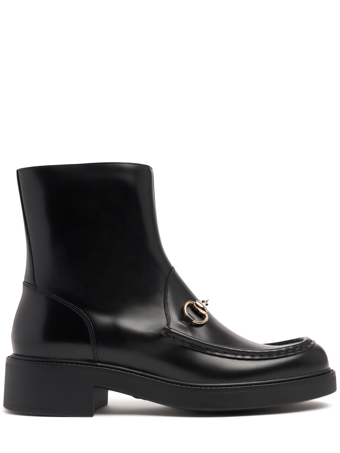Shop Gucci Leather Boots In Black