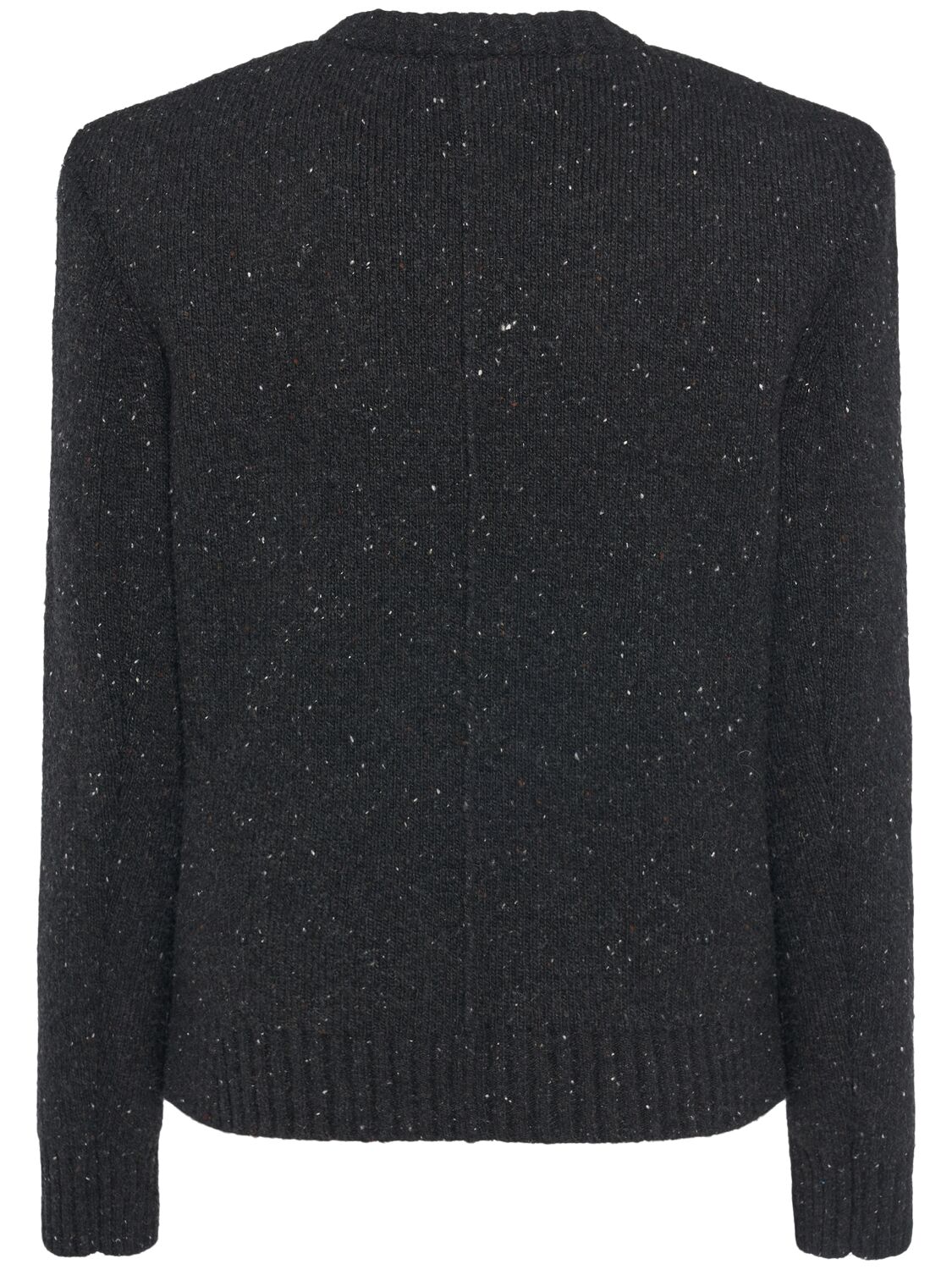 Shop Bottega Veneta Wool Blend Tailored Jumper In Dark Grey