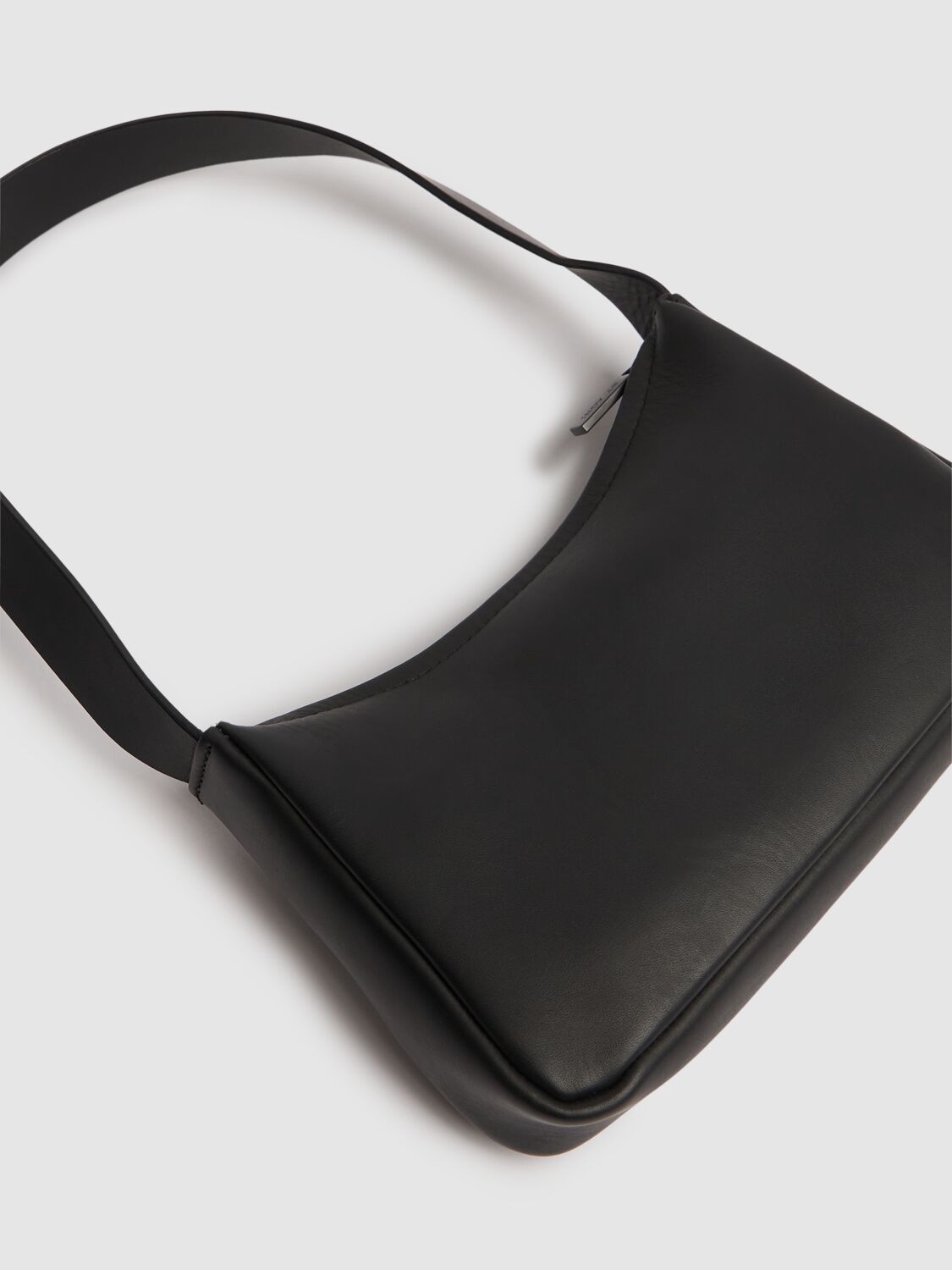 Shop St.agni 90s Petit Leather Shoulder Bag In Black