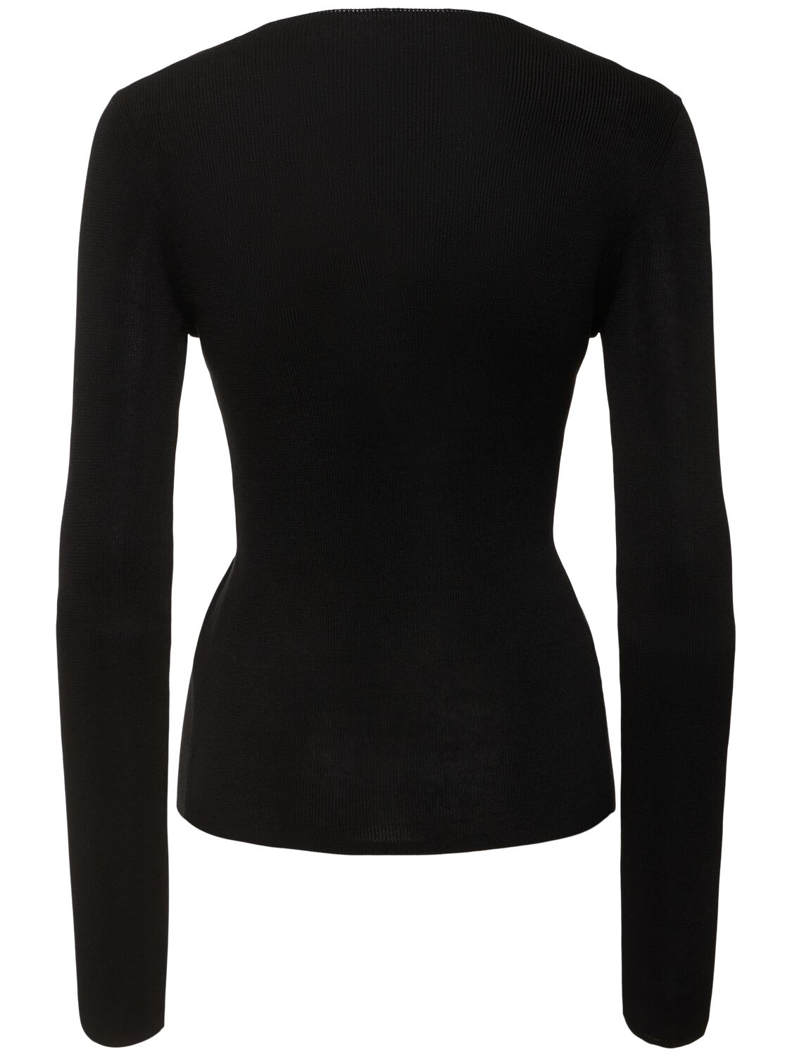 Shop St.agni Rouleau Reversible Knit Top In Black