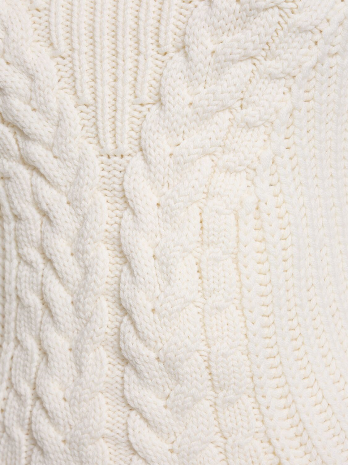Nina Ricci Cable-knit Wool And Cashmere-blend Turtleneck Sweater In Beige
