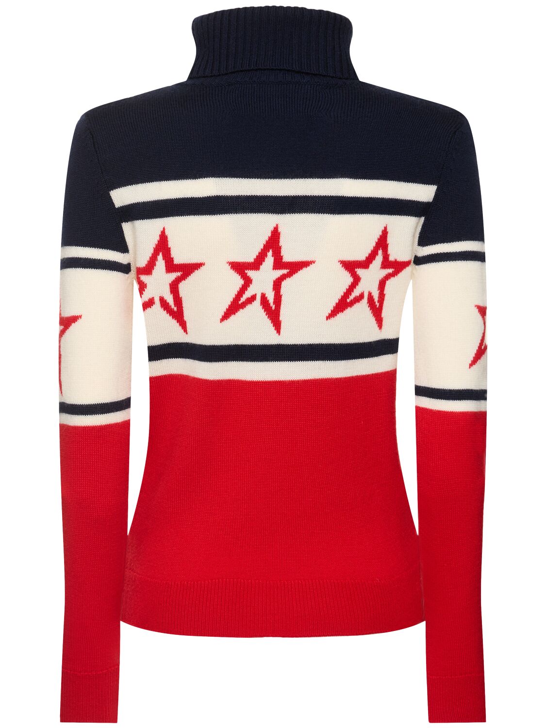 Shop Perfect Moment Chopper Sweater In Red/navy