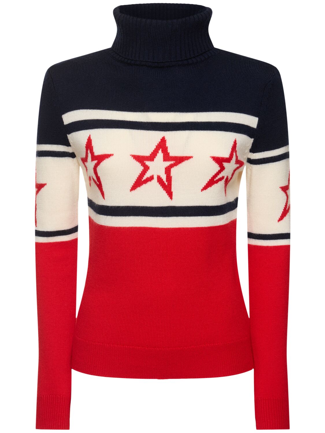 Shop Perfect Moment Chopper Sweater In Red/navy