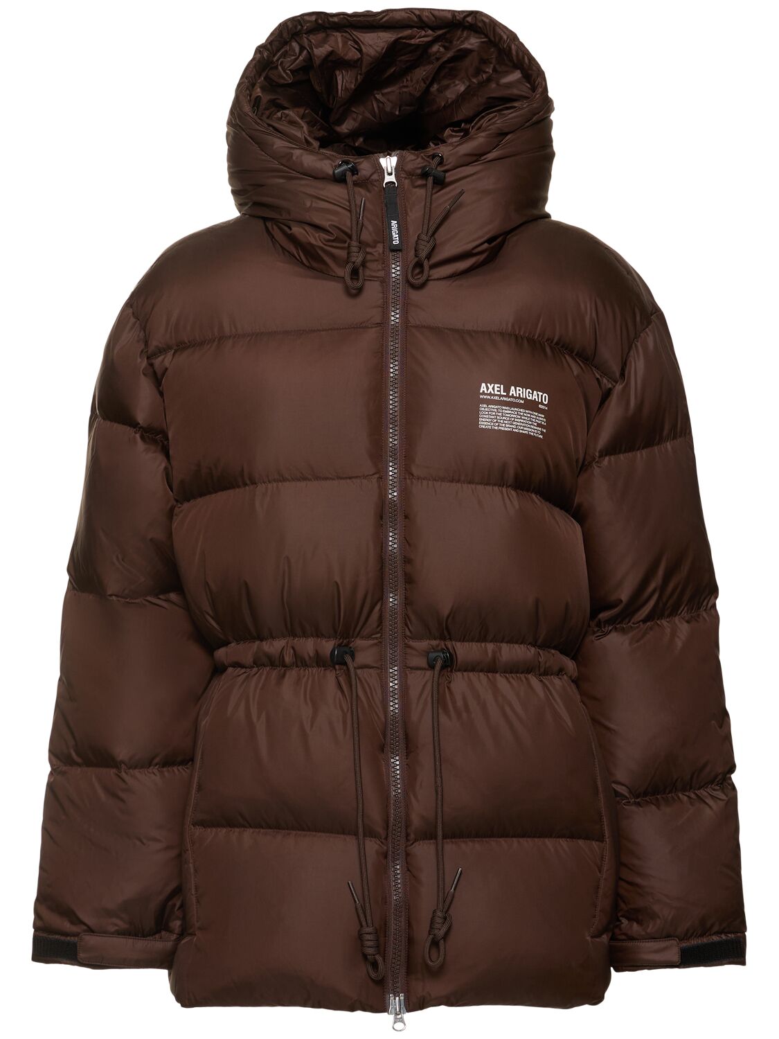 Axel Arigato Quilted Puffer Jacket In Dark Brown