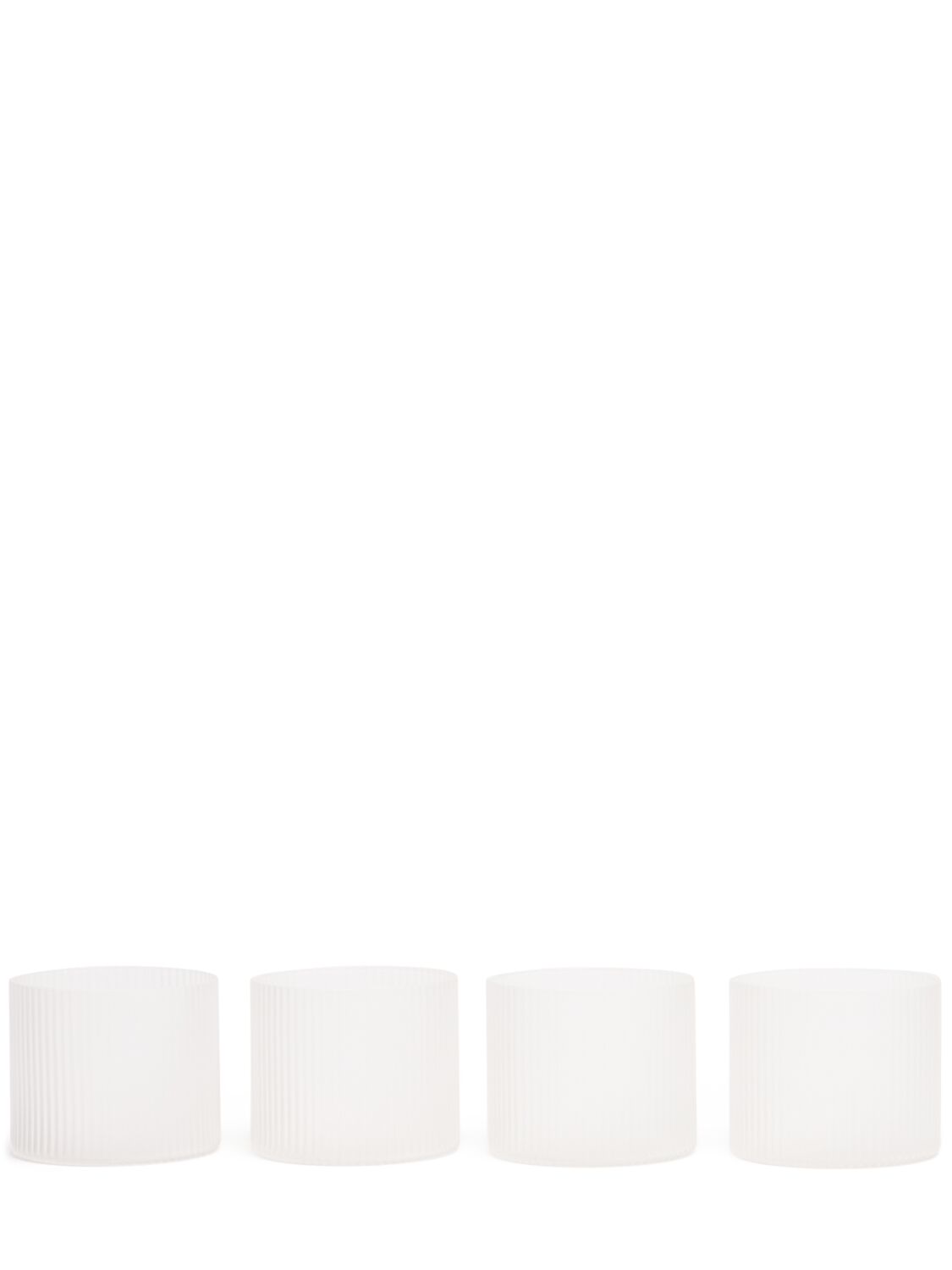 Ferm Living Set Of 4 Ripple Tumblers In White