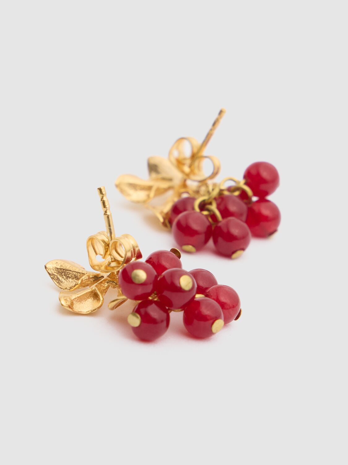 Shop Peracas Magnolia Drop Earrings In Red