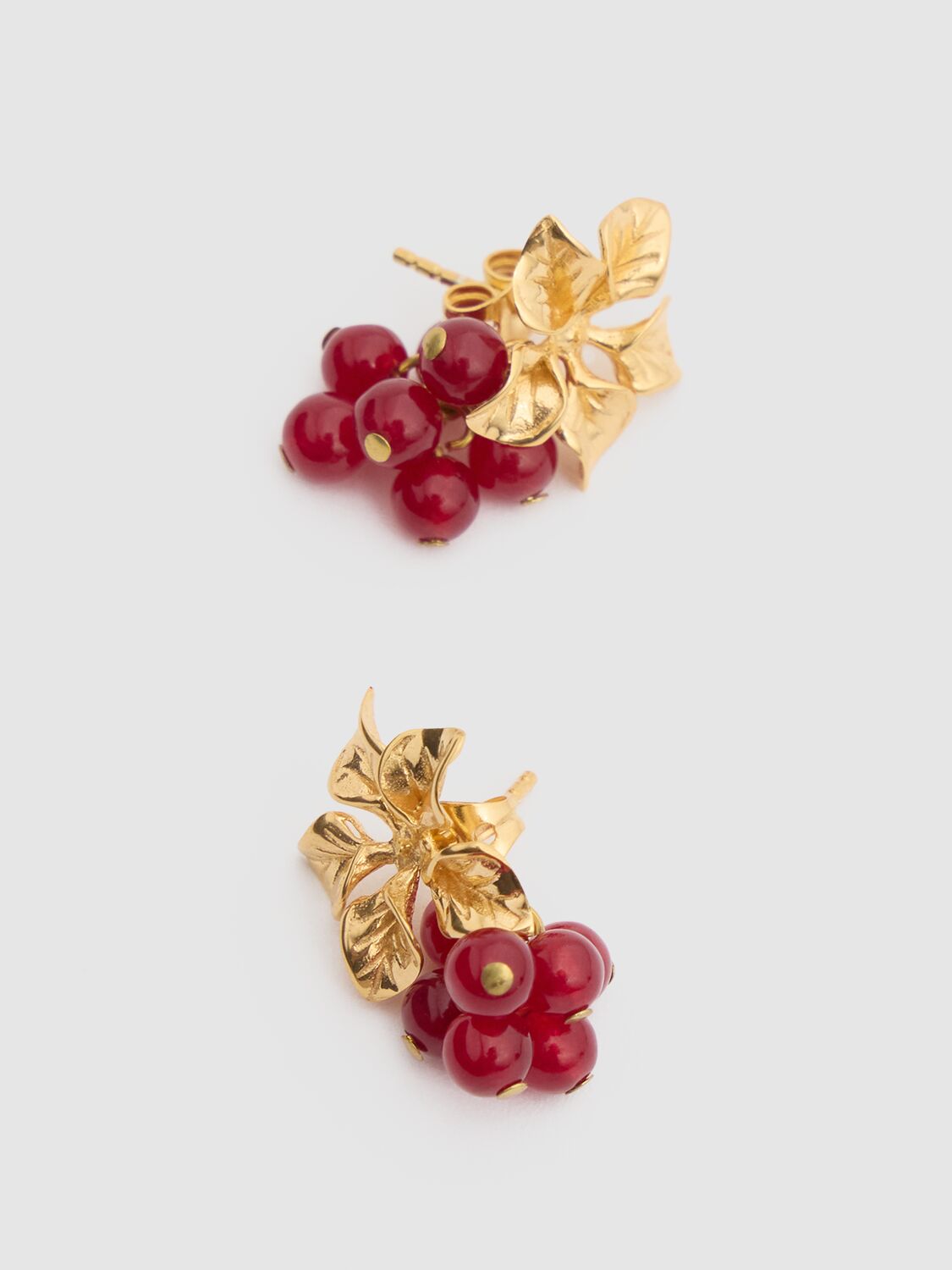 Shop Peracas Magnolia Drop Earrings In Red