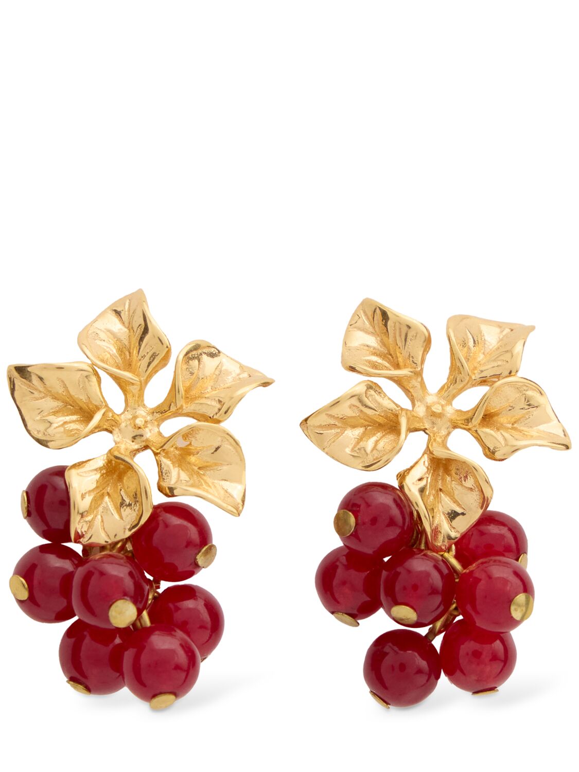 Peracas Magnolia Drop Earrings In Red