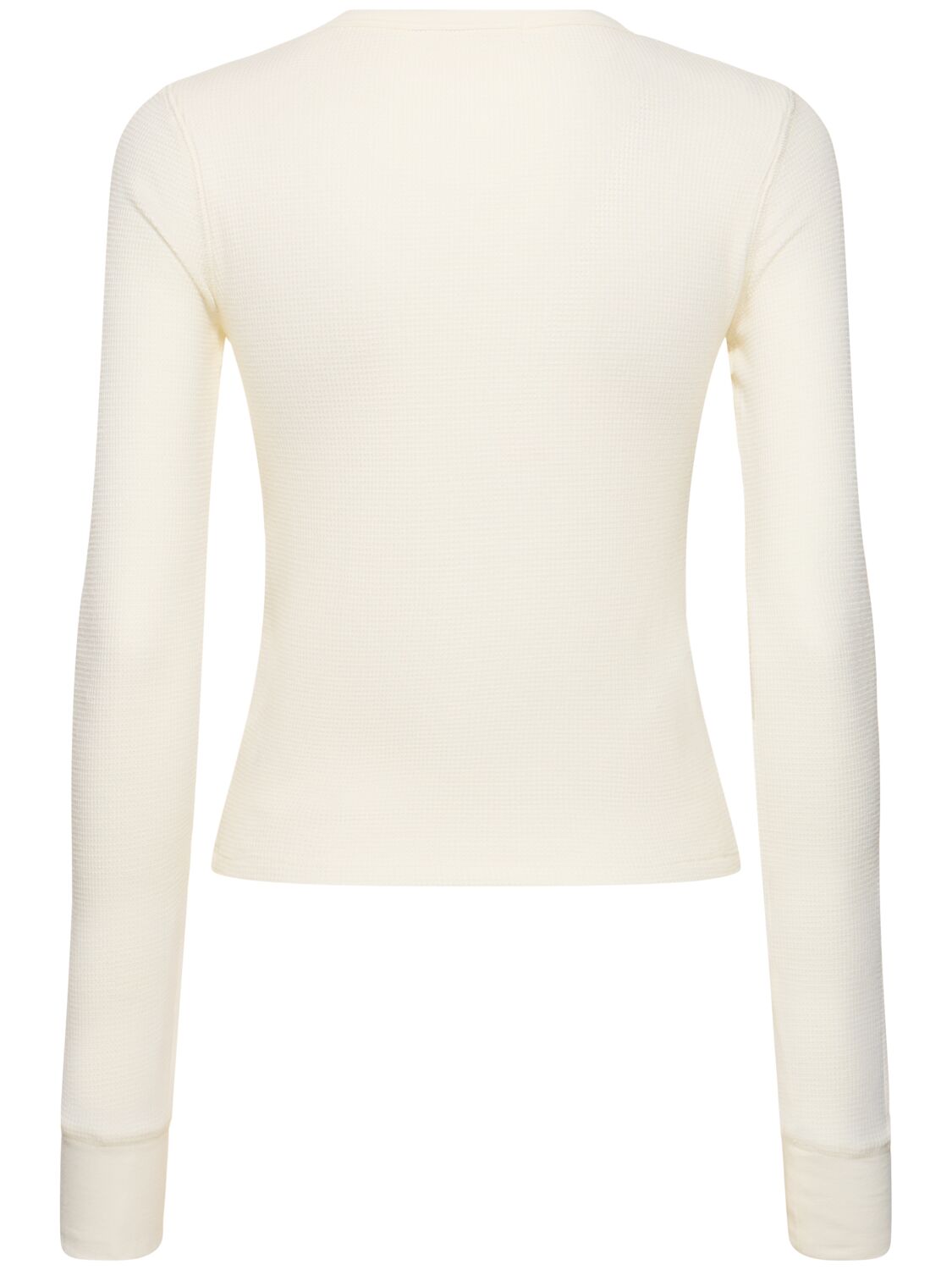 Shop Éterne Long Sleeve Thermal Jersey T-shirt In White