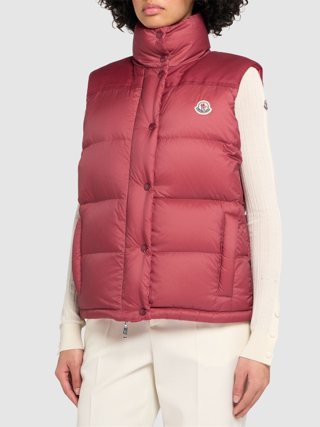 Shop Moncler Re-icons Verone Down Jacket In Bordeaux