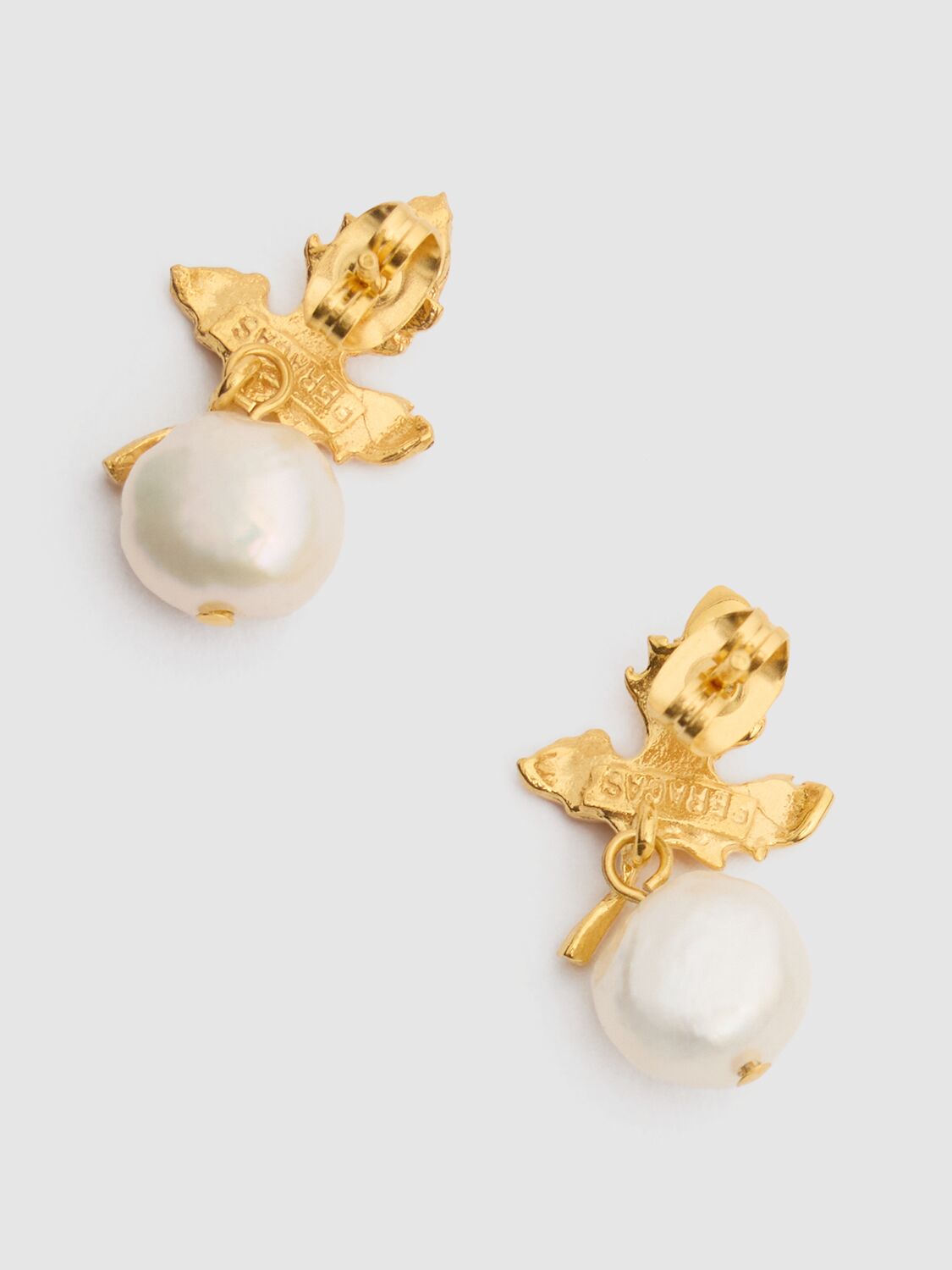 Shop Peracas Gloria Pearl Drop Earrings In Ivory