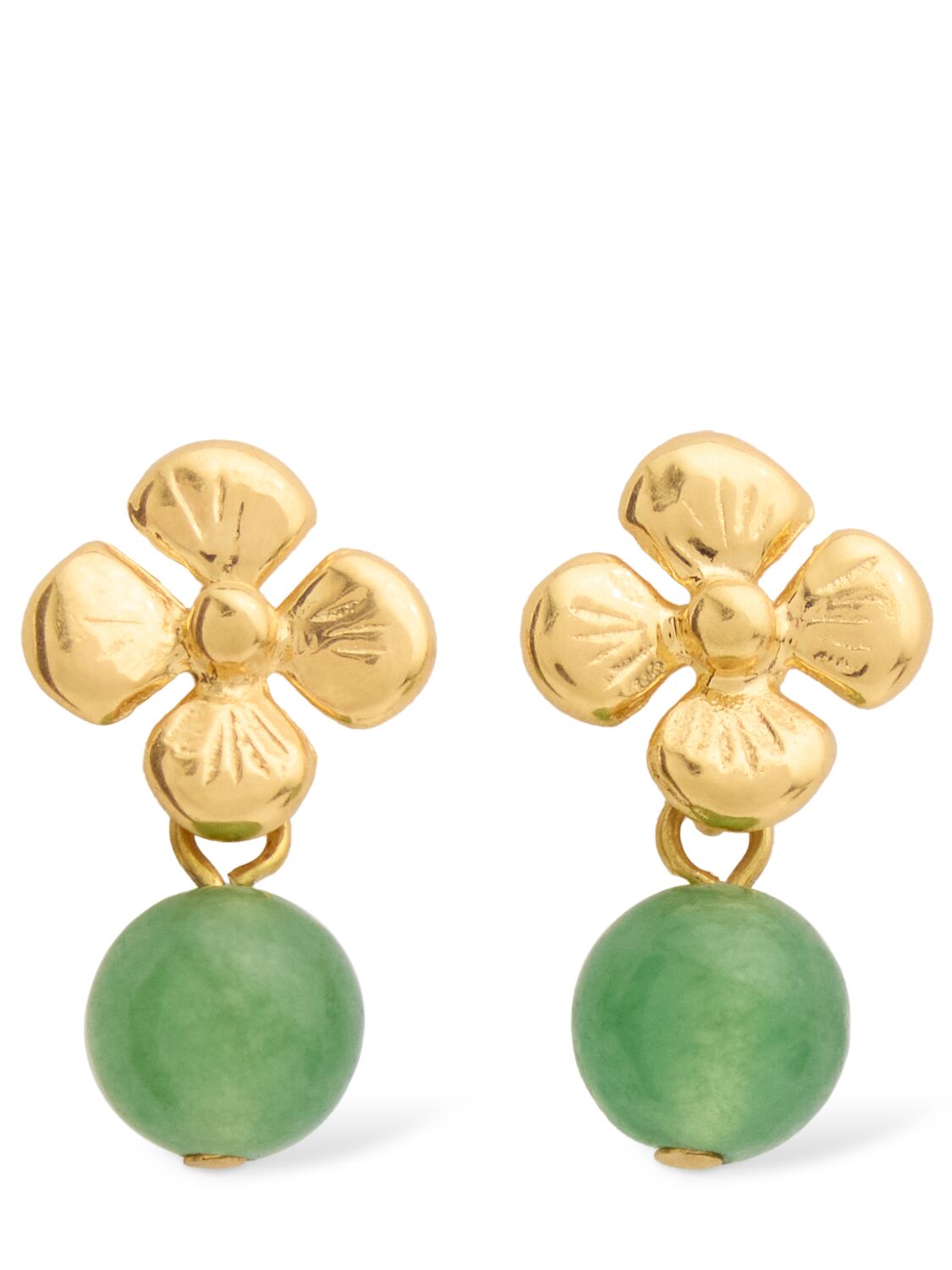 Peracas Bambi Drop Earrings In Green