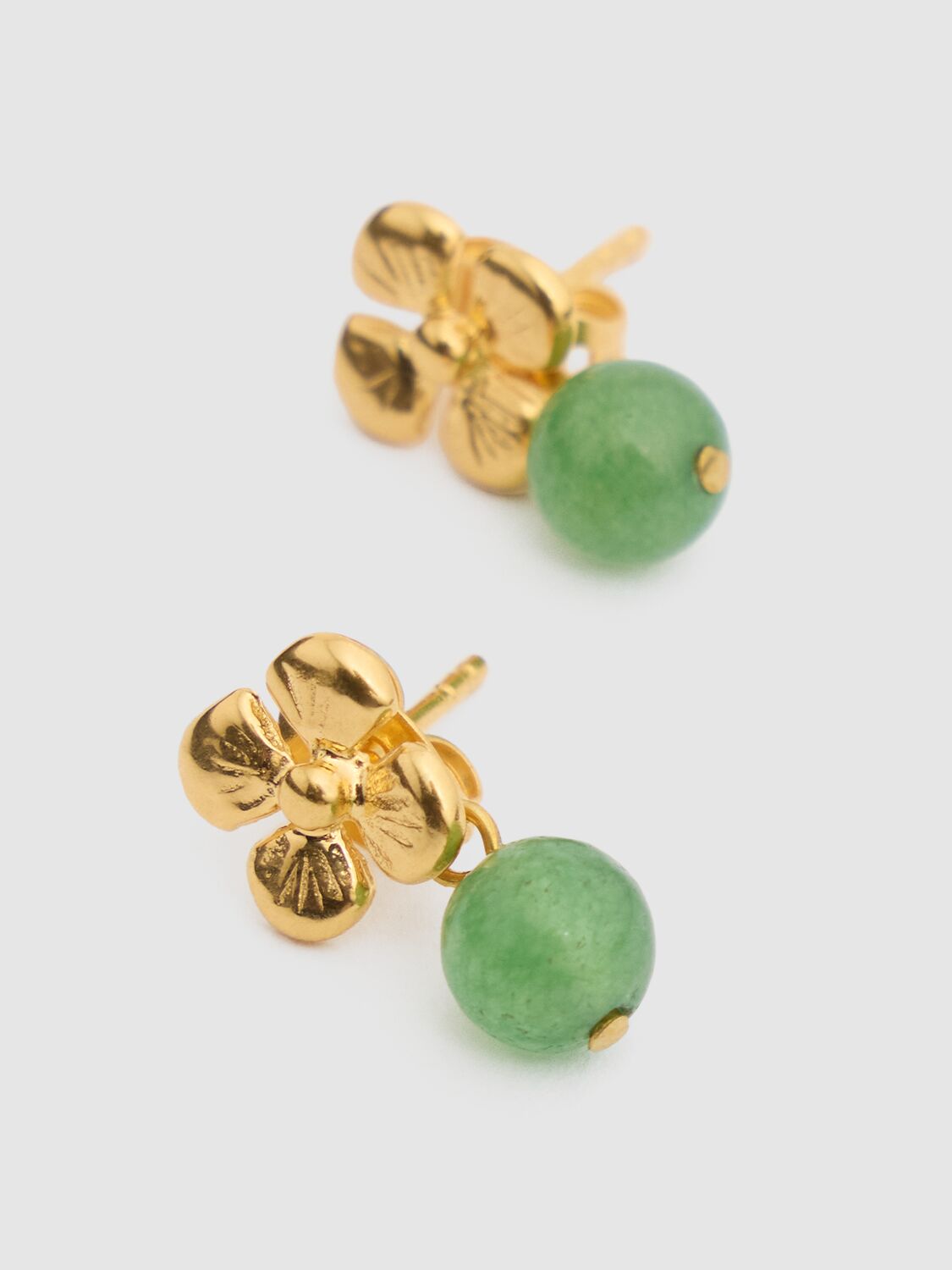 Shop Peracas Bambi Drop Earrings In Algae Green