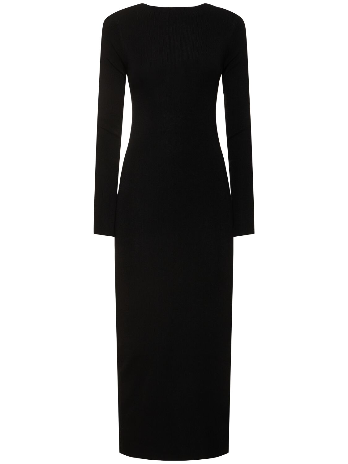 St.agni Reversible Cut Out Knit Midi Dress In Black