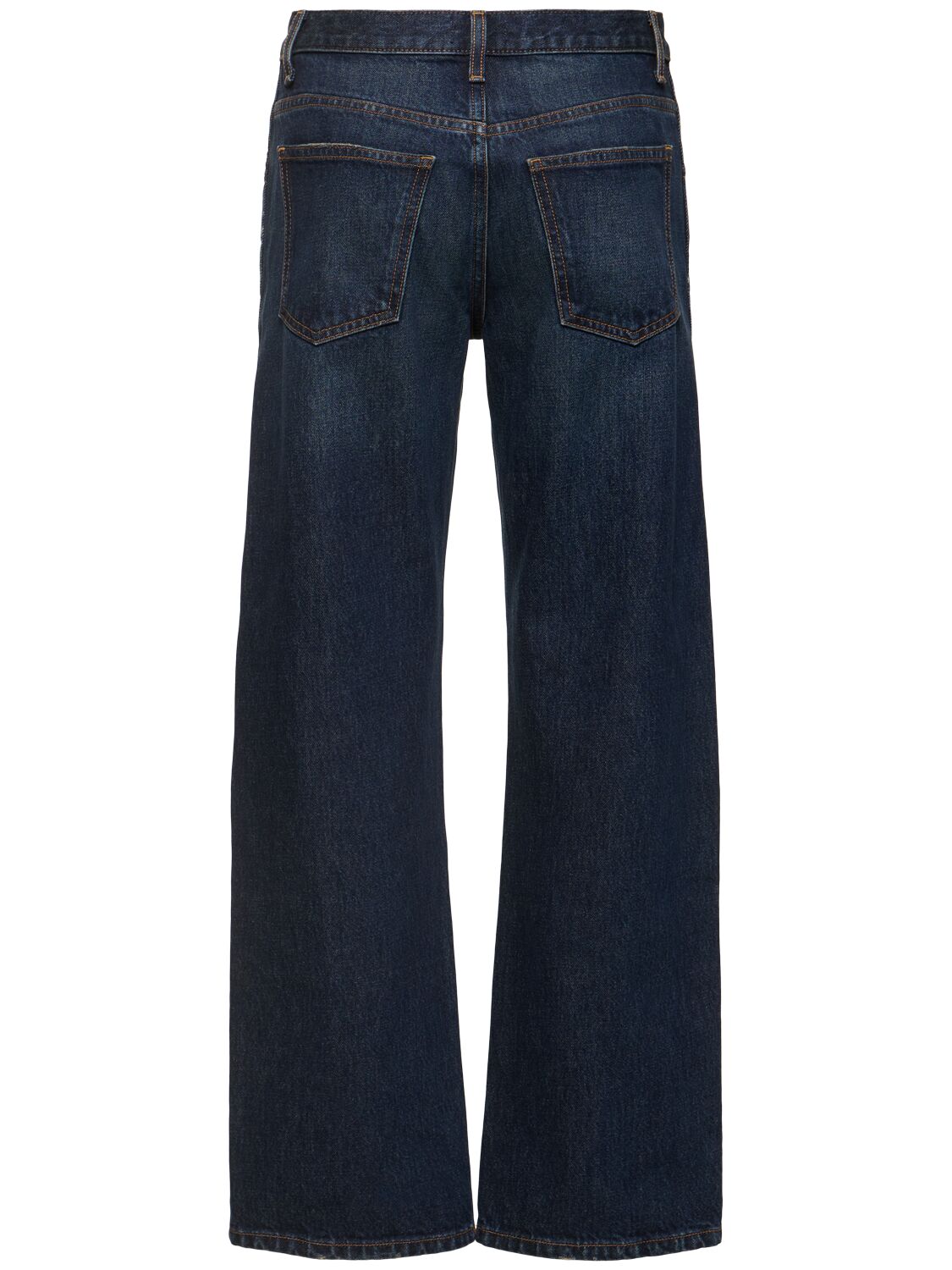 Khaite Kerrie Mid Rise Straight Jeans In Blue