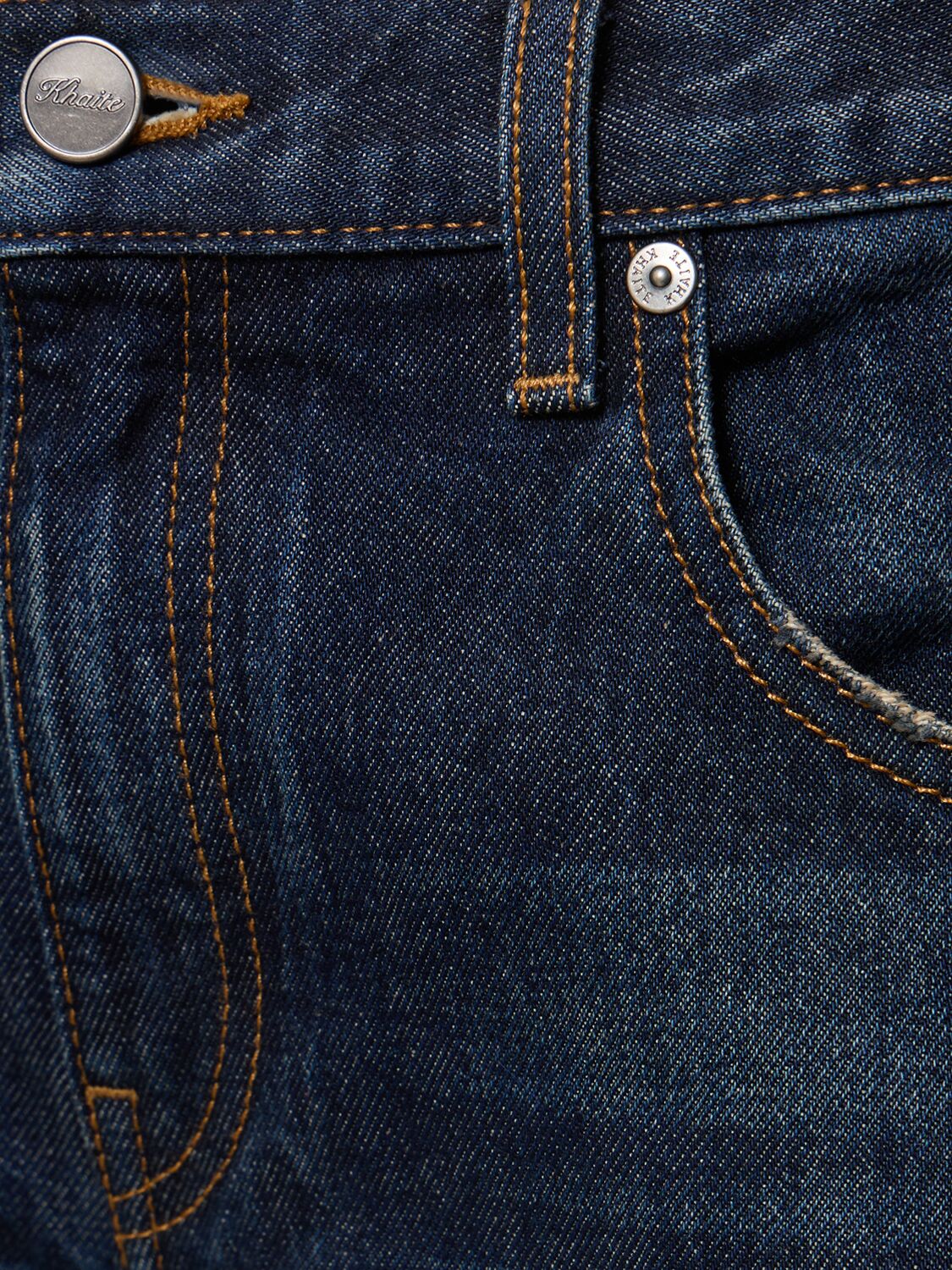 Khaite Kerrie Mid Rise Straight Jeans In Blue