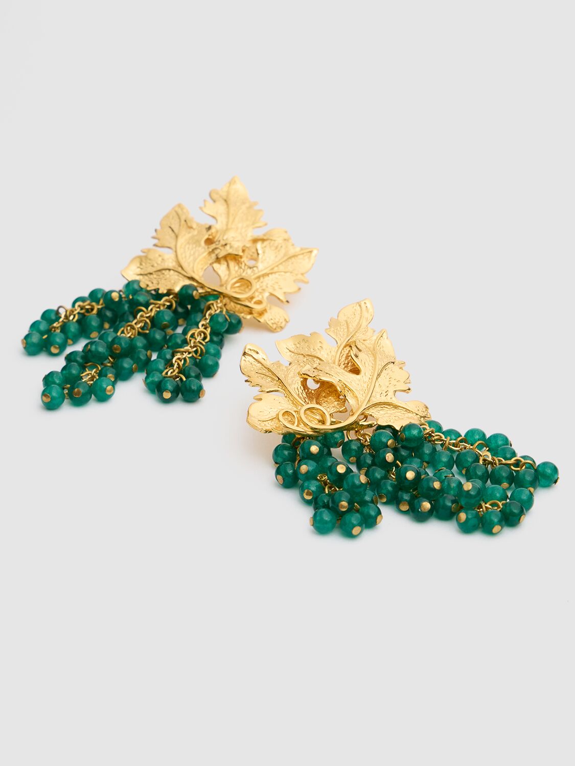 Shop Peracas Adile Drop Earrings In Green