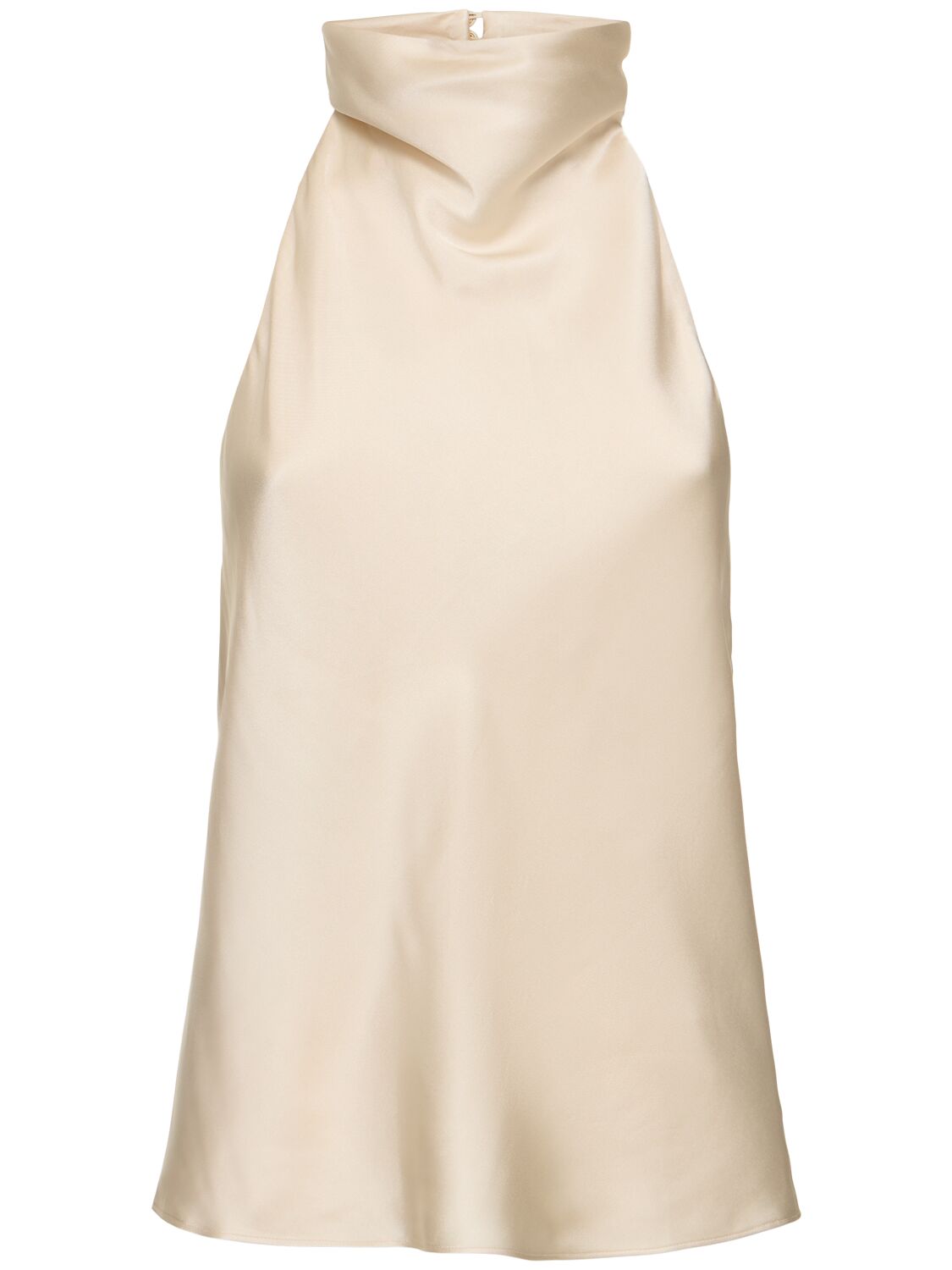 Anine Bing Eliana Satin Top In Beige