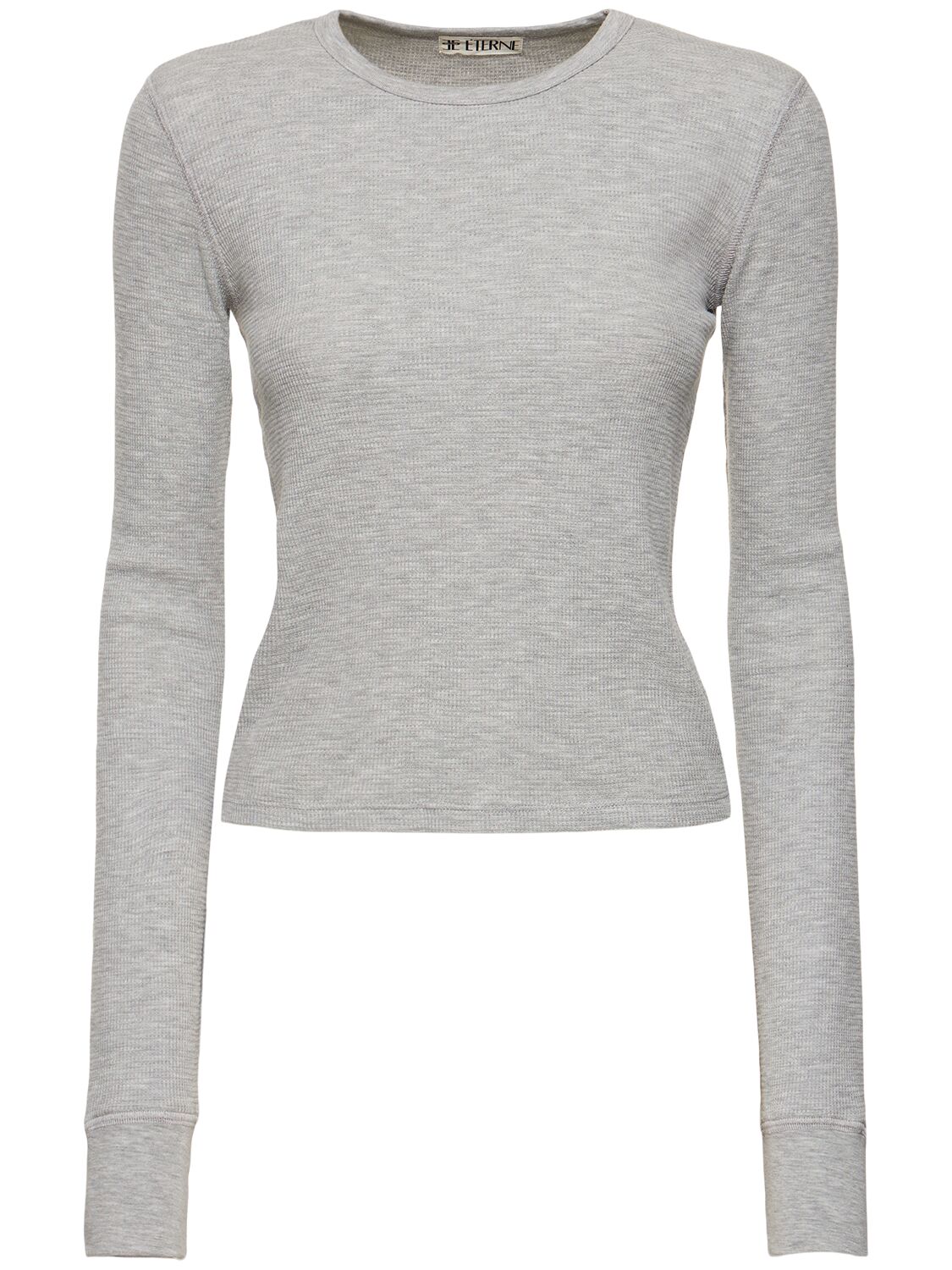 Éterne Long Sleeve Thermal Jersey T-shirt In Grey