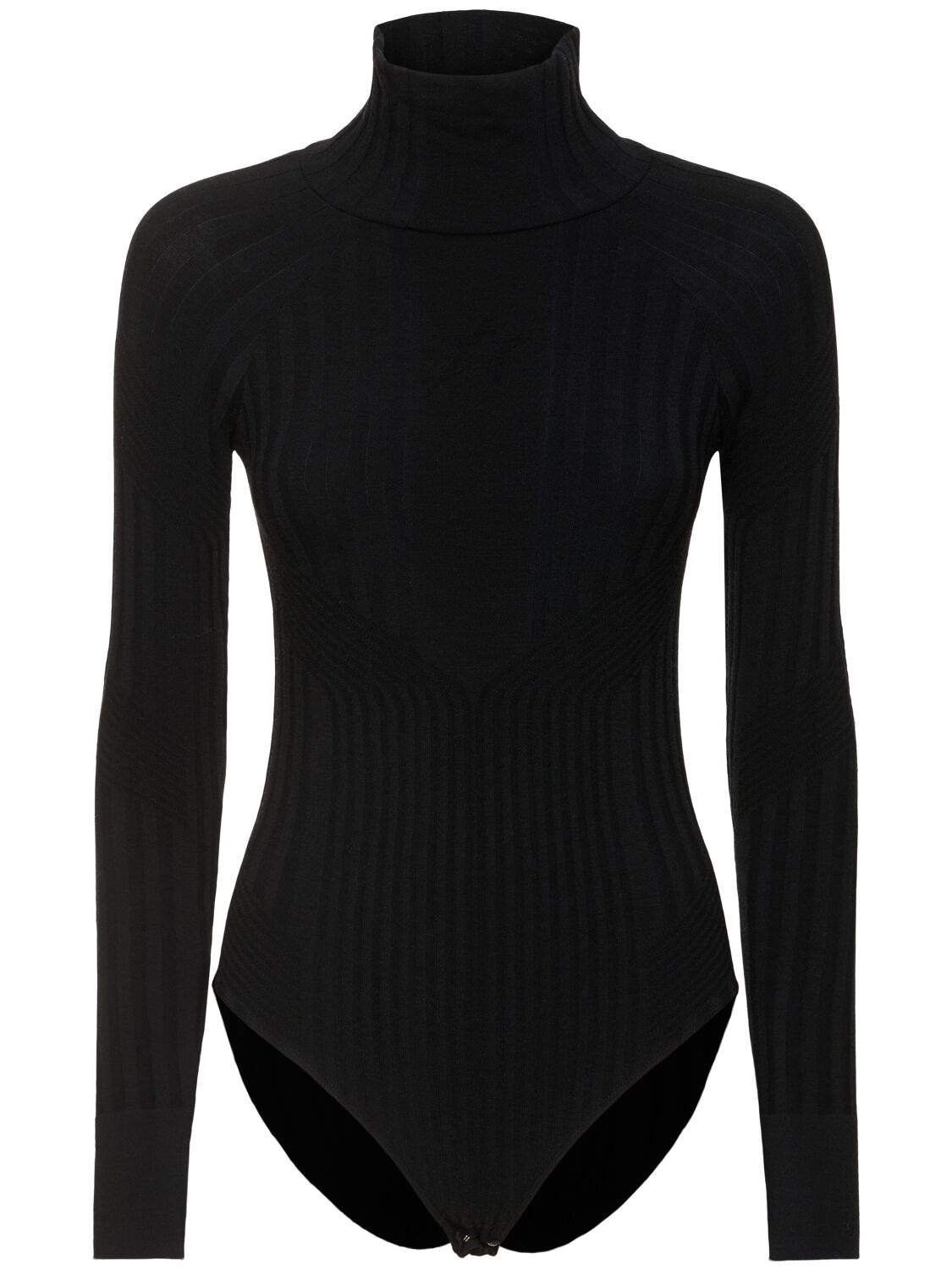 Perfect Moment Seamless Turtleneck Bodysuit In Black