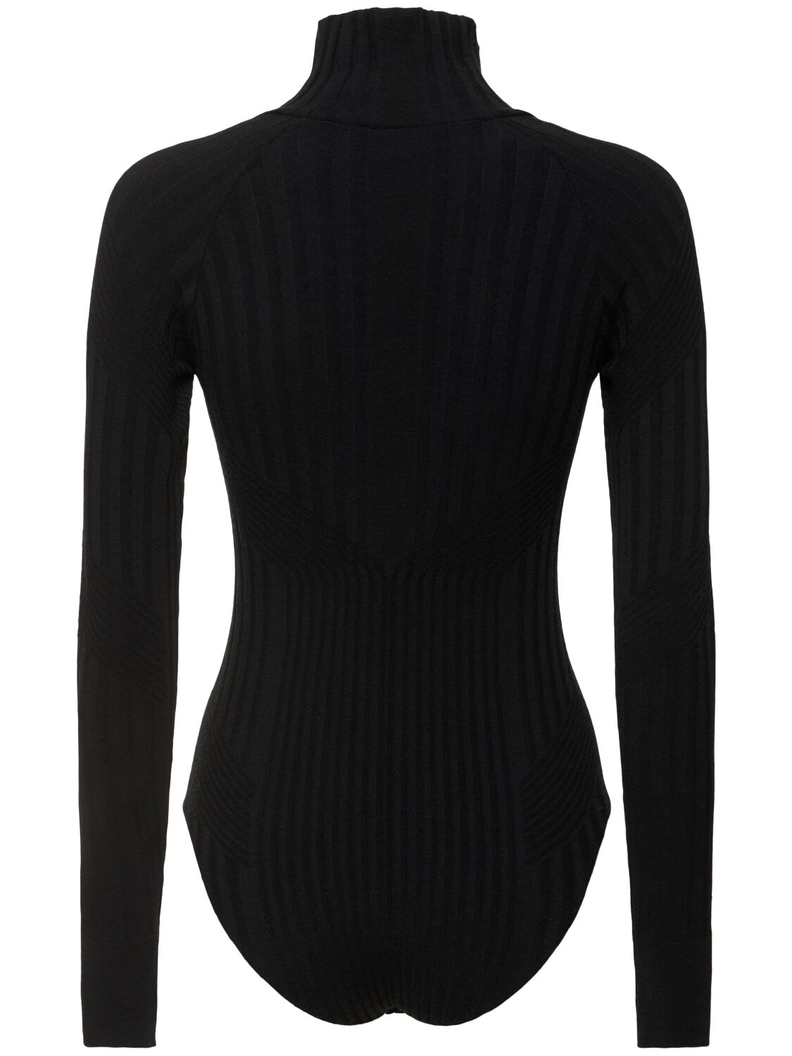 Shop Perfect Moment Seamless Turtleneck Bodysuit In Black