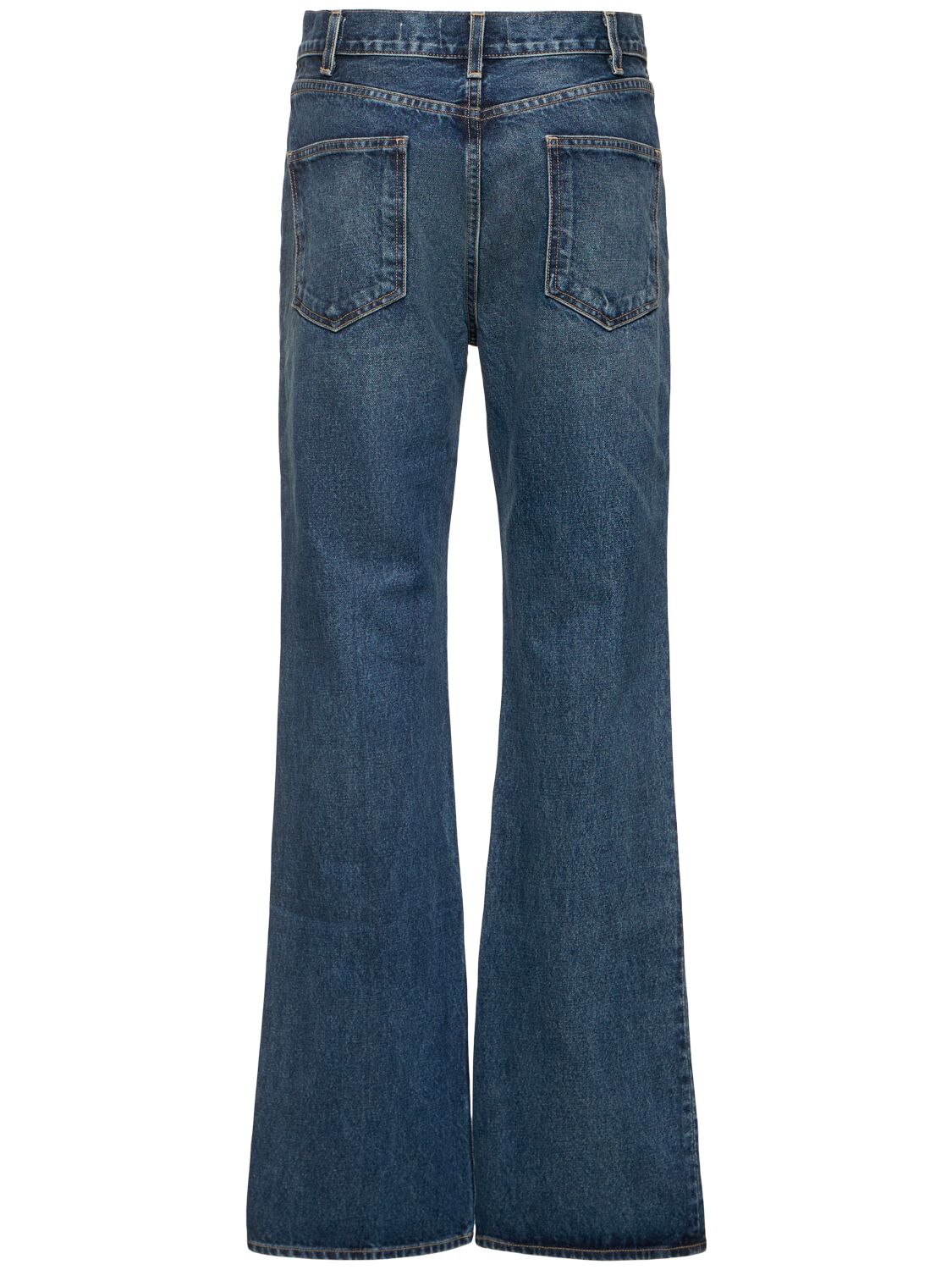 NILI LOTAN JOAN HIGH RISE FLARED COTTON JEANS 