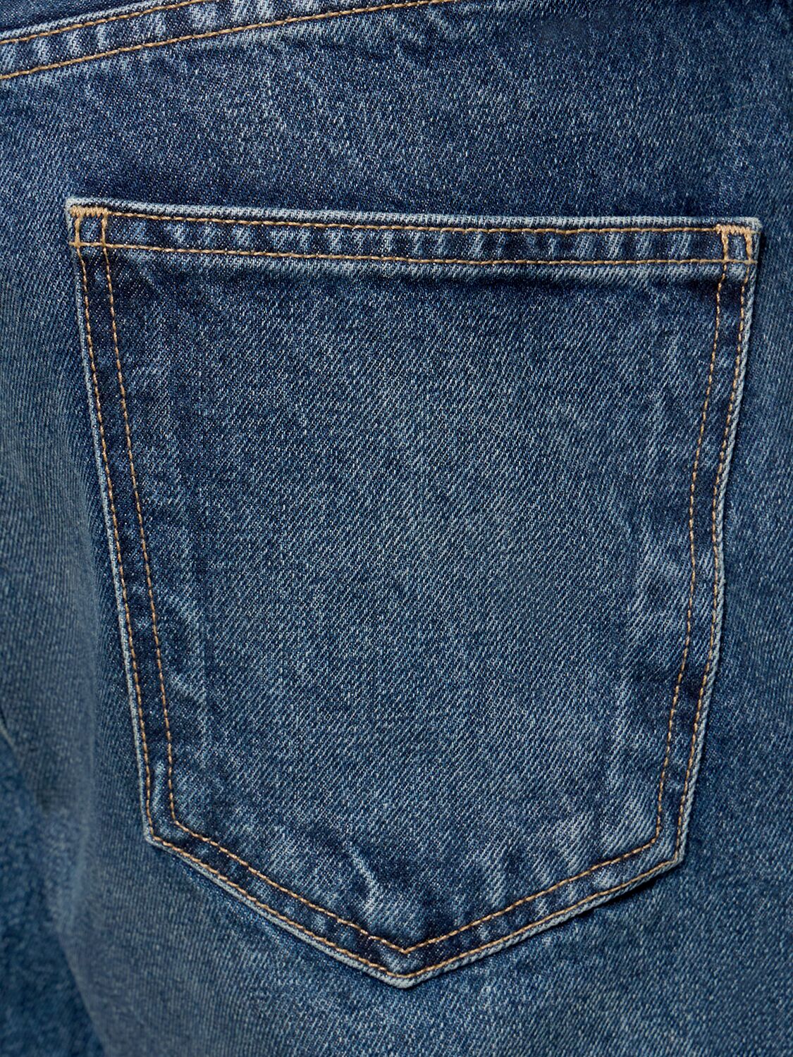 NILI LOTAN JOAN HIGH RISE FLARED COTTON JEANS 