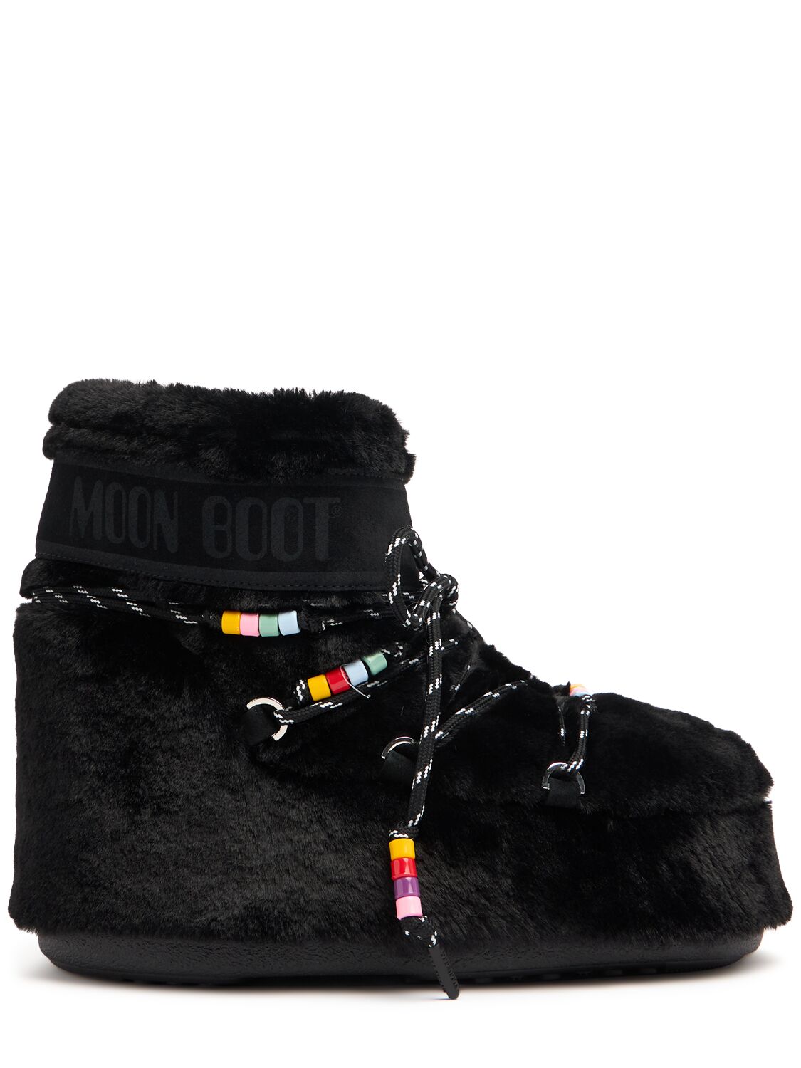 Shop Moon Boot Icon Synthetic S W/ Beads In Black