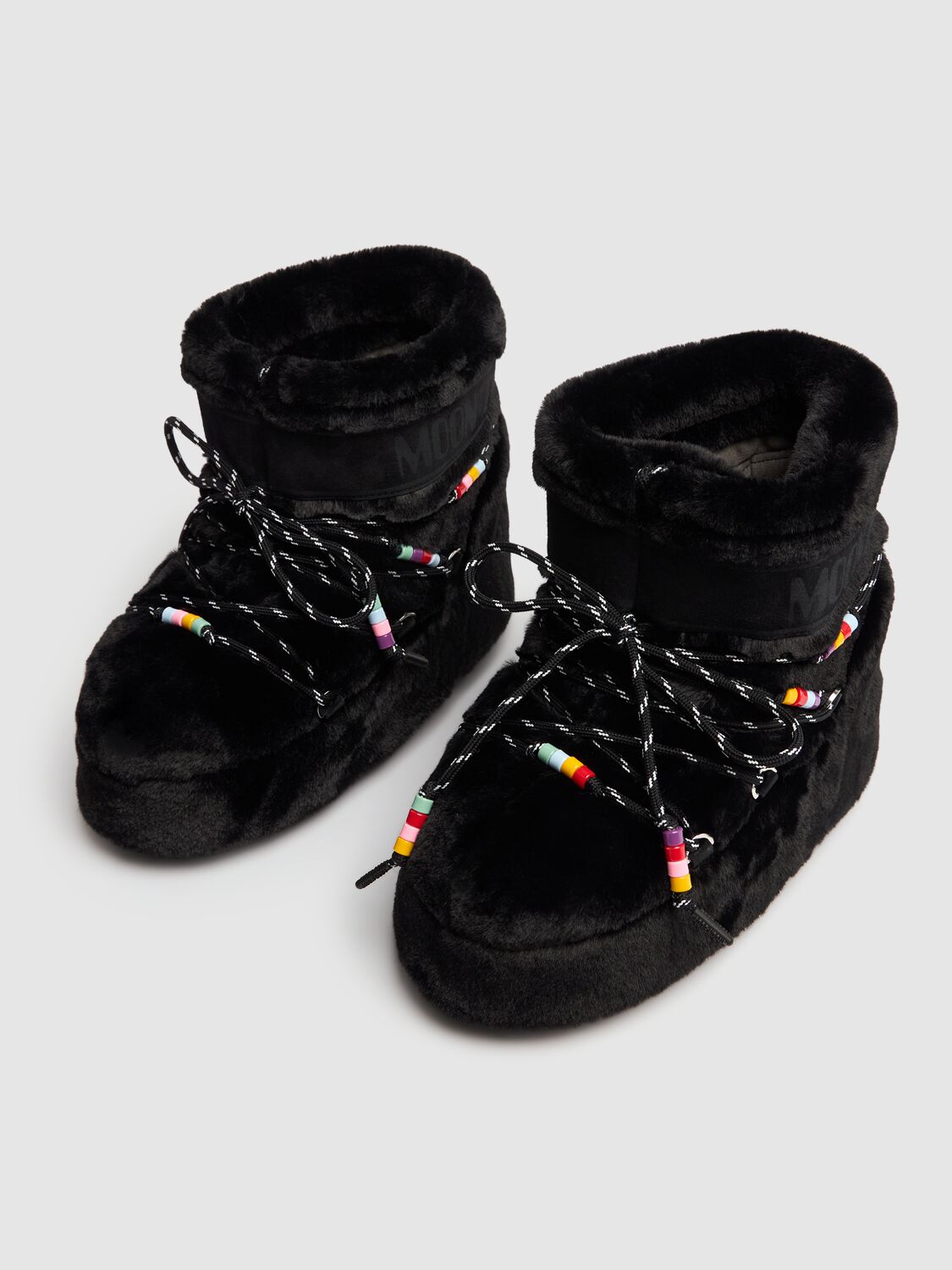 Shop Moon Boot Icon Synthetic S W/ Beads In Black