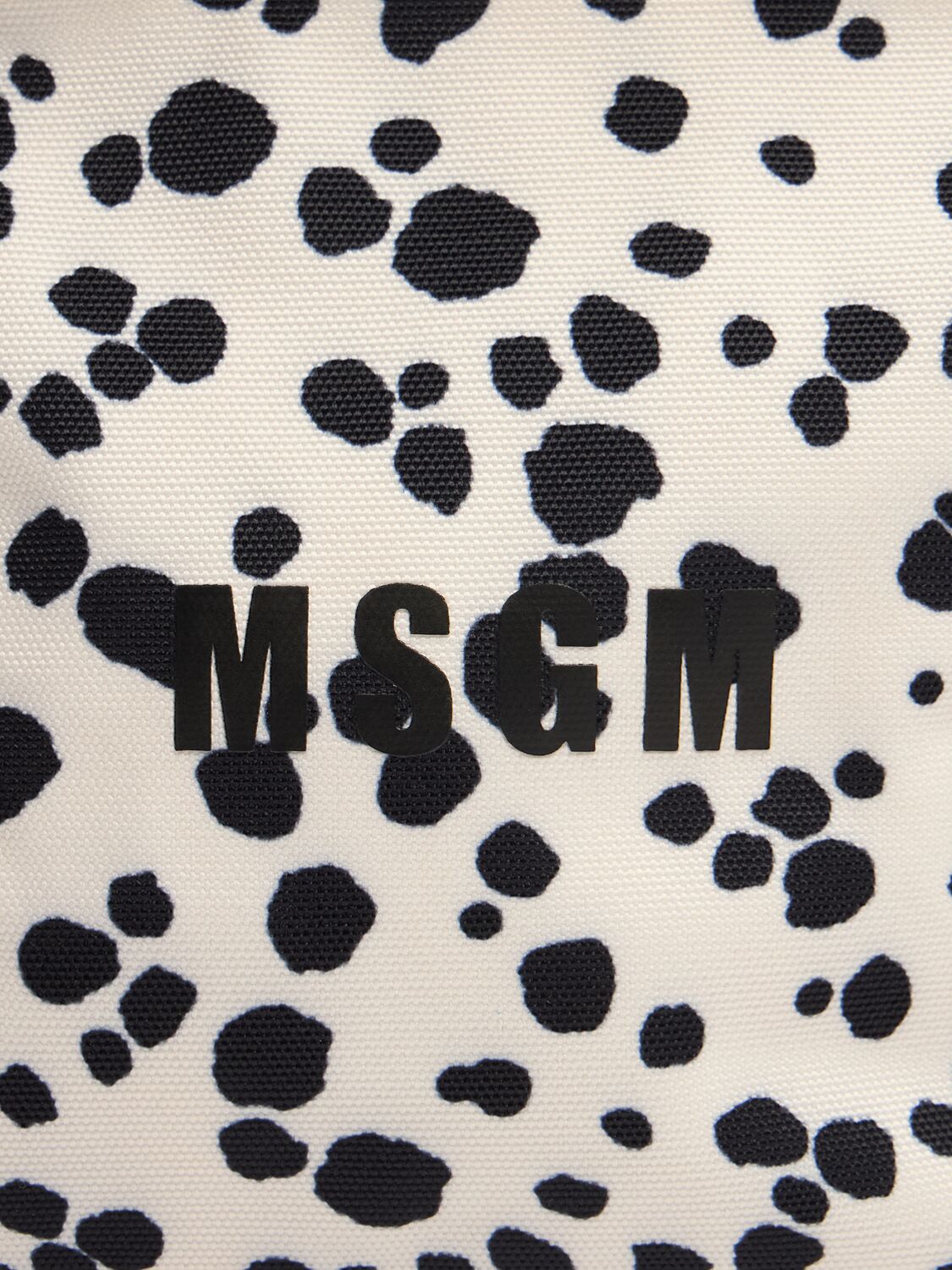 Shop Msgm Small Monogram Printed Tote Bag In White