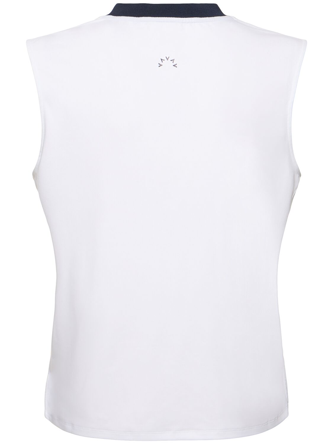 Shop Varley Club Shelby Performance Tank Top In White/blue Nigh