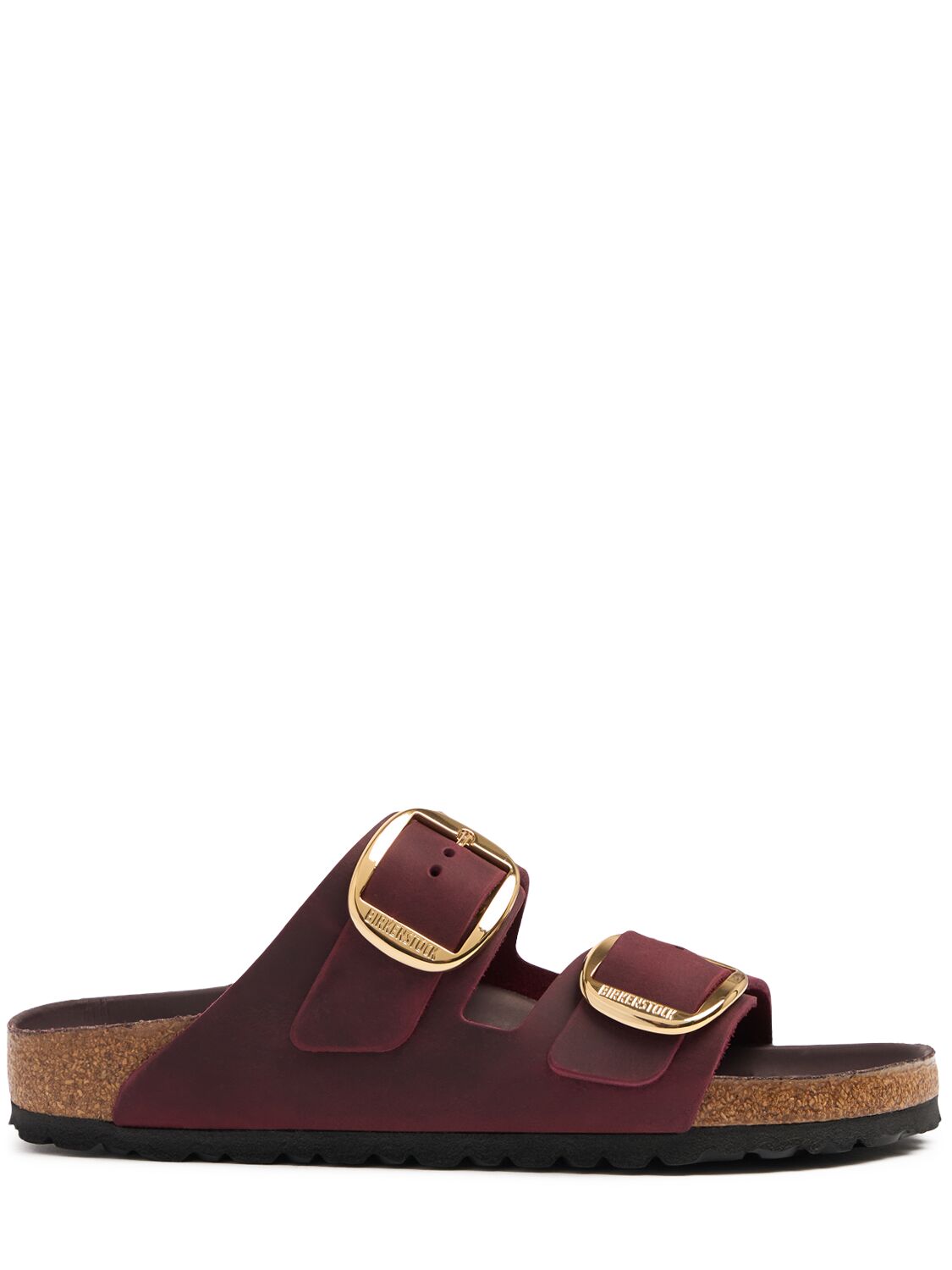 Shop Birkenstock Arizona Big Buckle Sandals In Burgundy