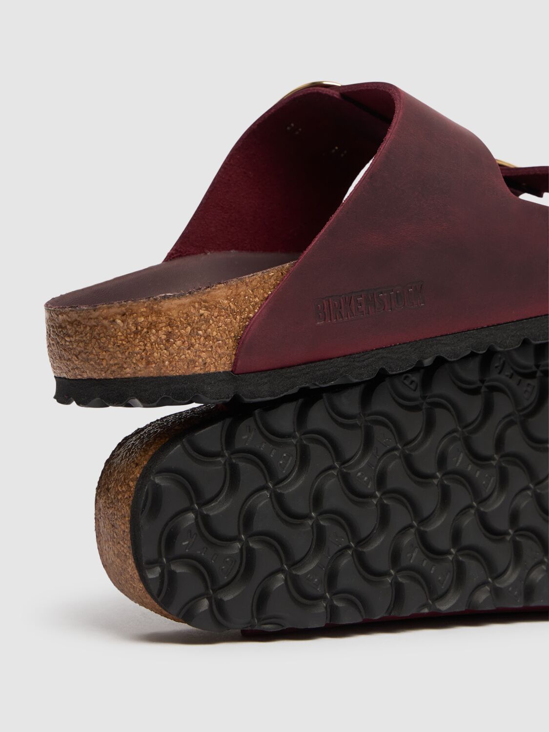 Shop Birkenstock Arizona Big Buckle Sandals In Burgundy