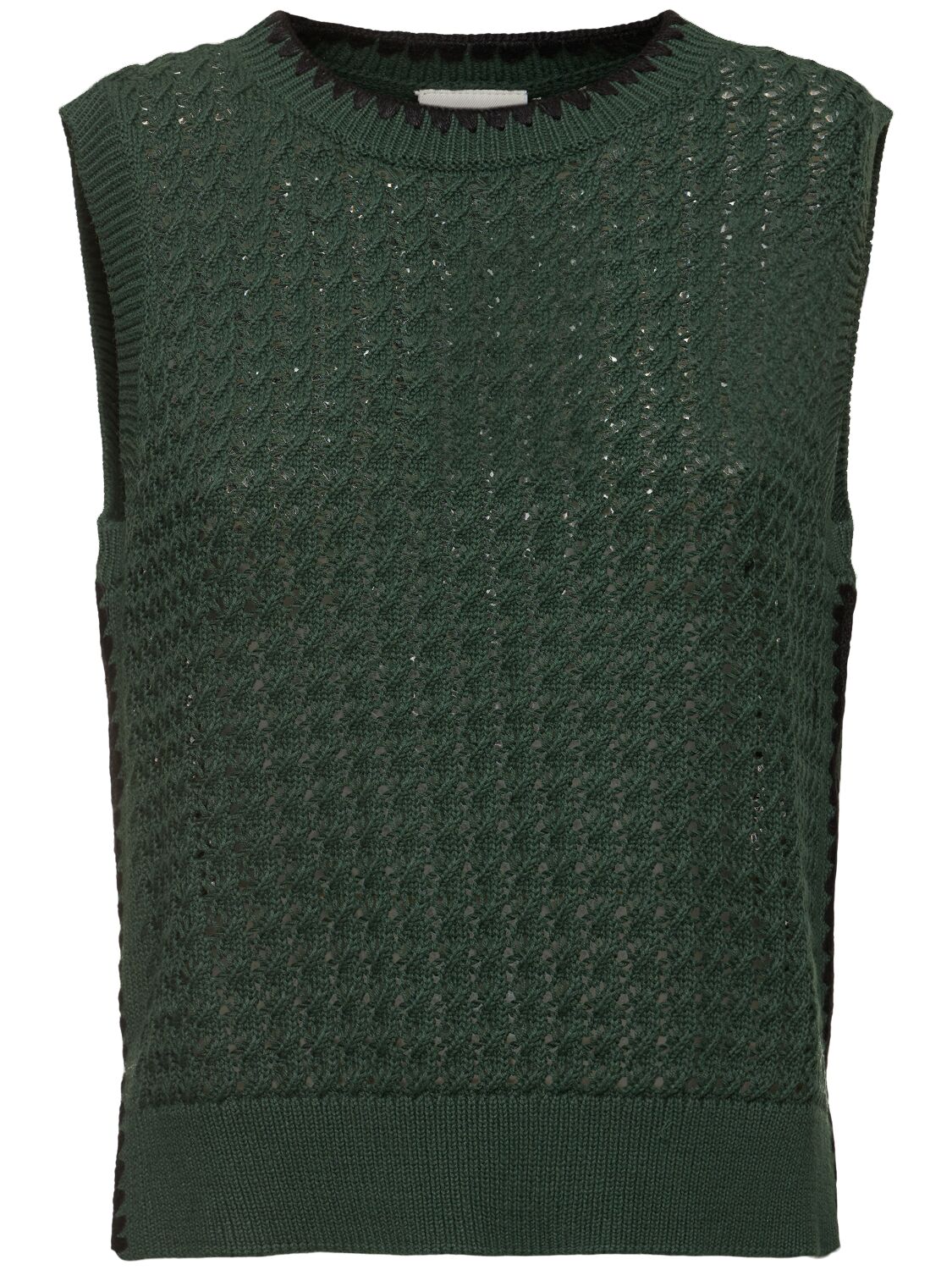 Varley Delaney Knit Sweater Vest In Forest Glade