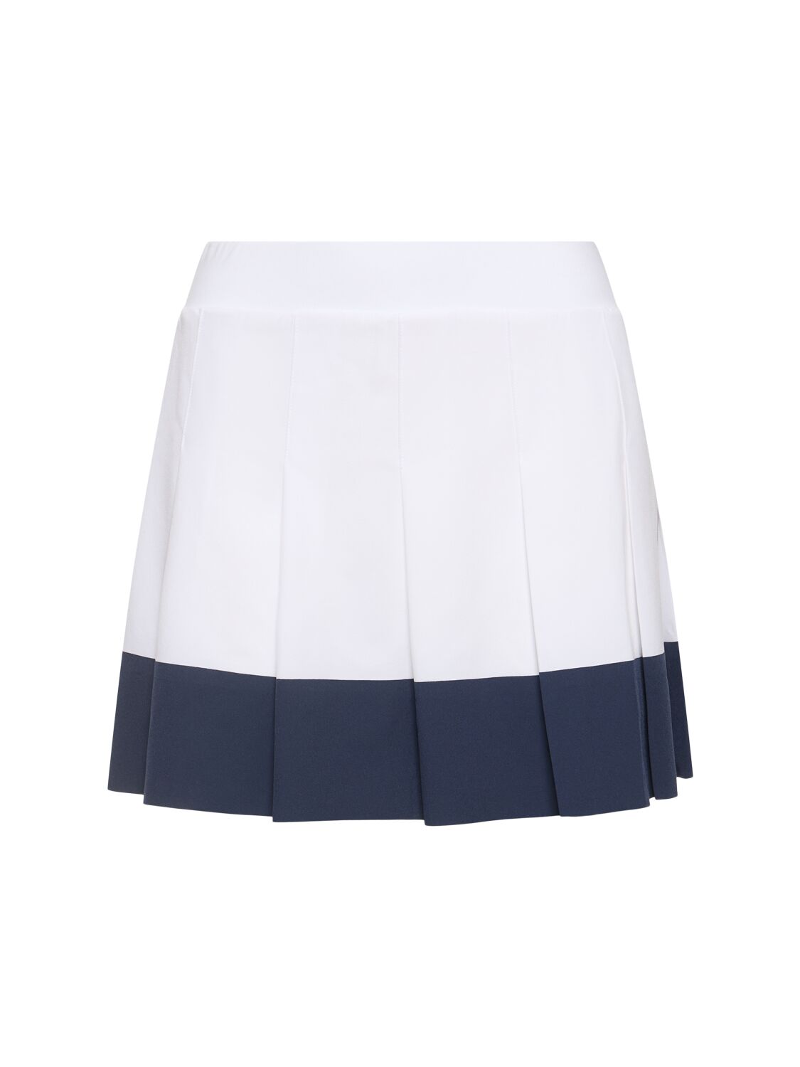 Shop Varley Club Chase High Rise Skort In White/blue Nigh