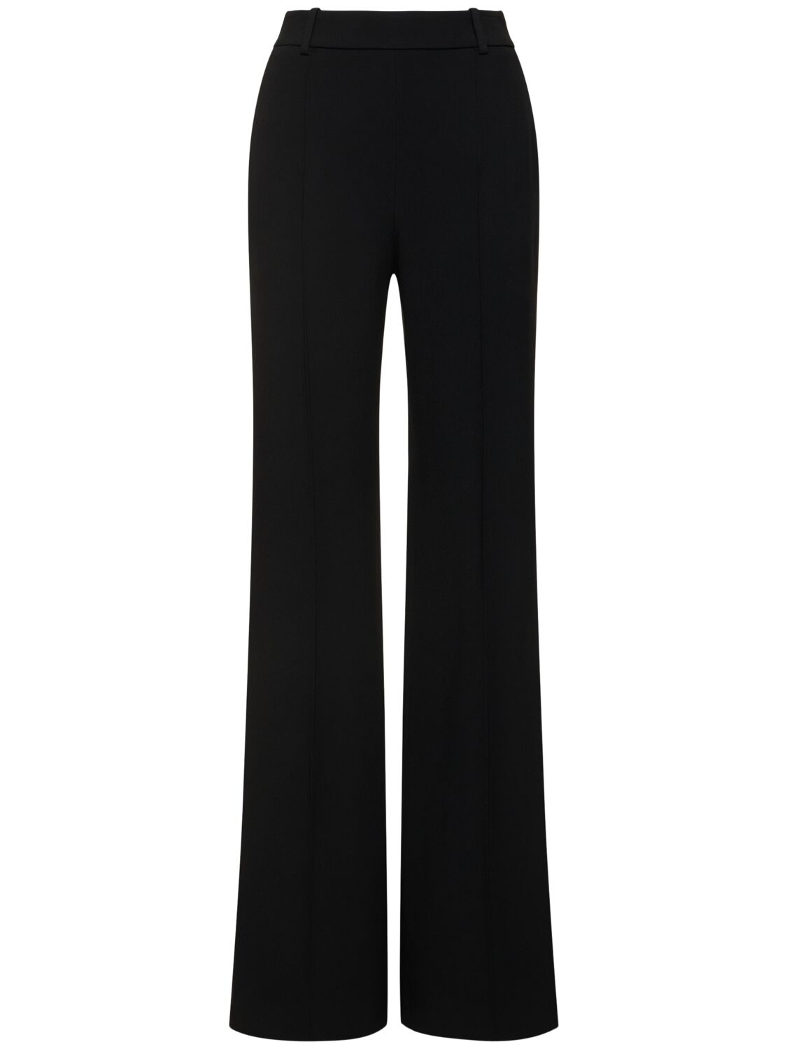 Shop Ermanno Scervino Straight Viscose Blend Pants In Black