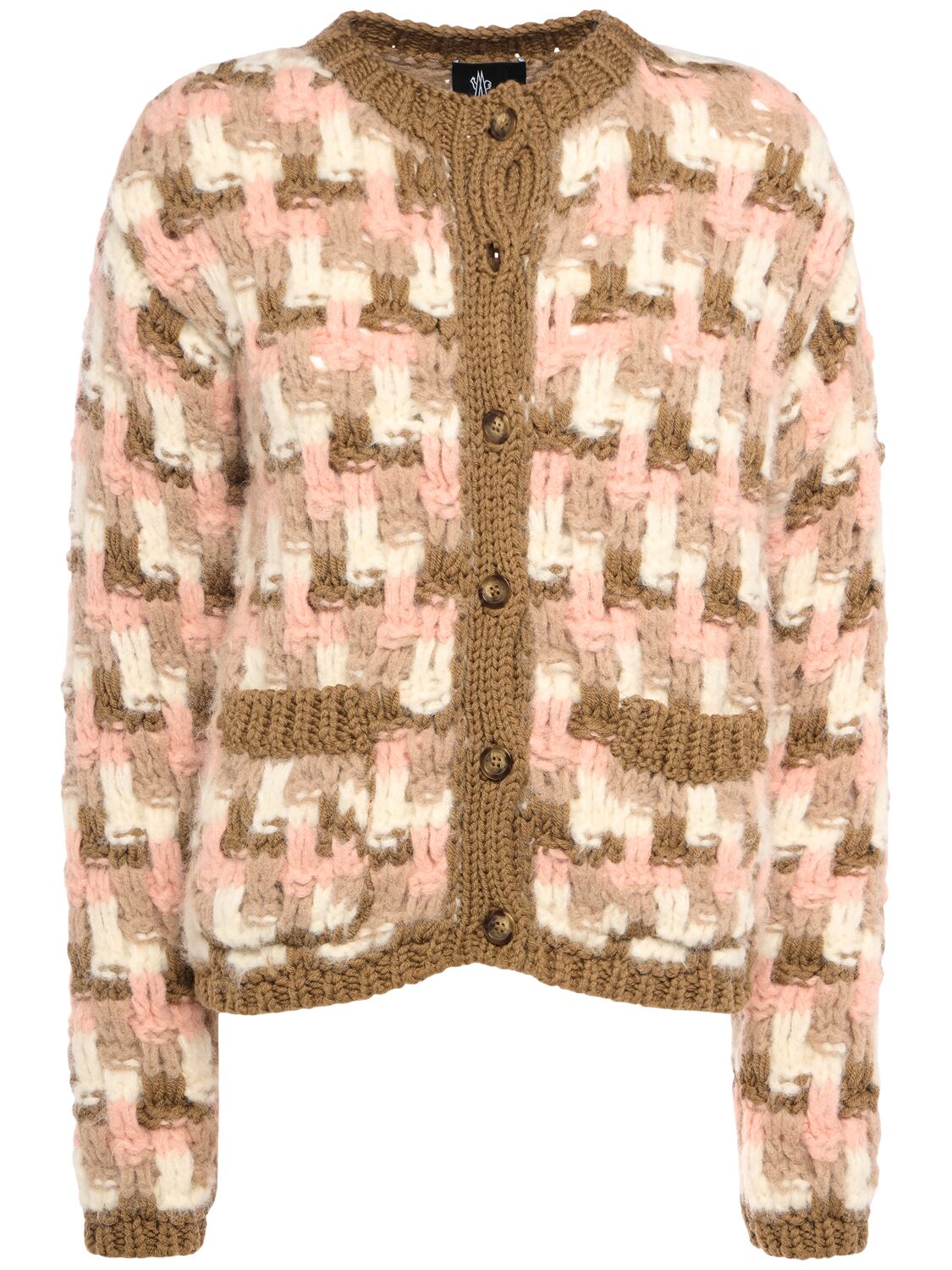 Moncler Wool Blend Cardigan In Multi