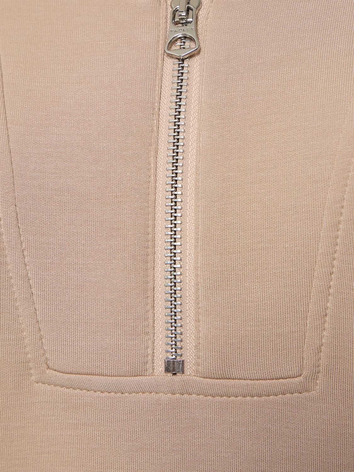 Shop Varley Loretta Half Zip Vest In Light Taupe