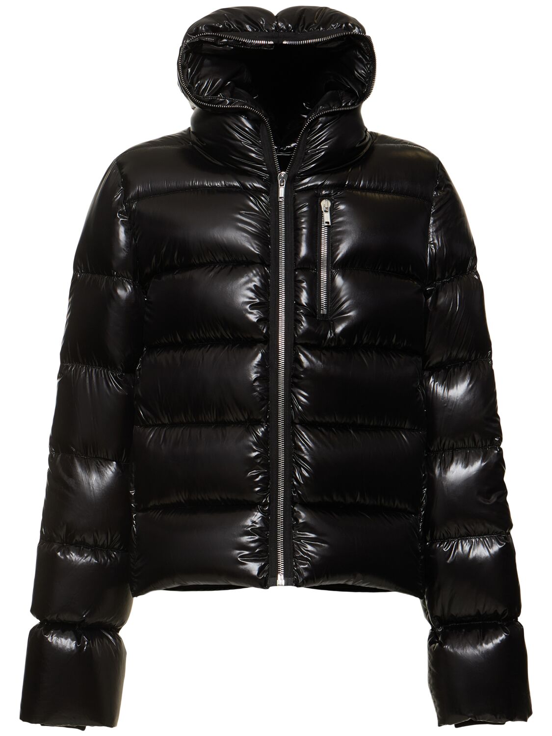 Shop Rick Owens Sealed Jkt Shiny Nylon Down Jacket In Black