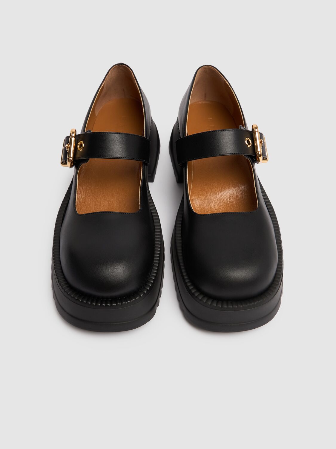 Shop Marni 50mm Mary Jane High Loafers In Black