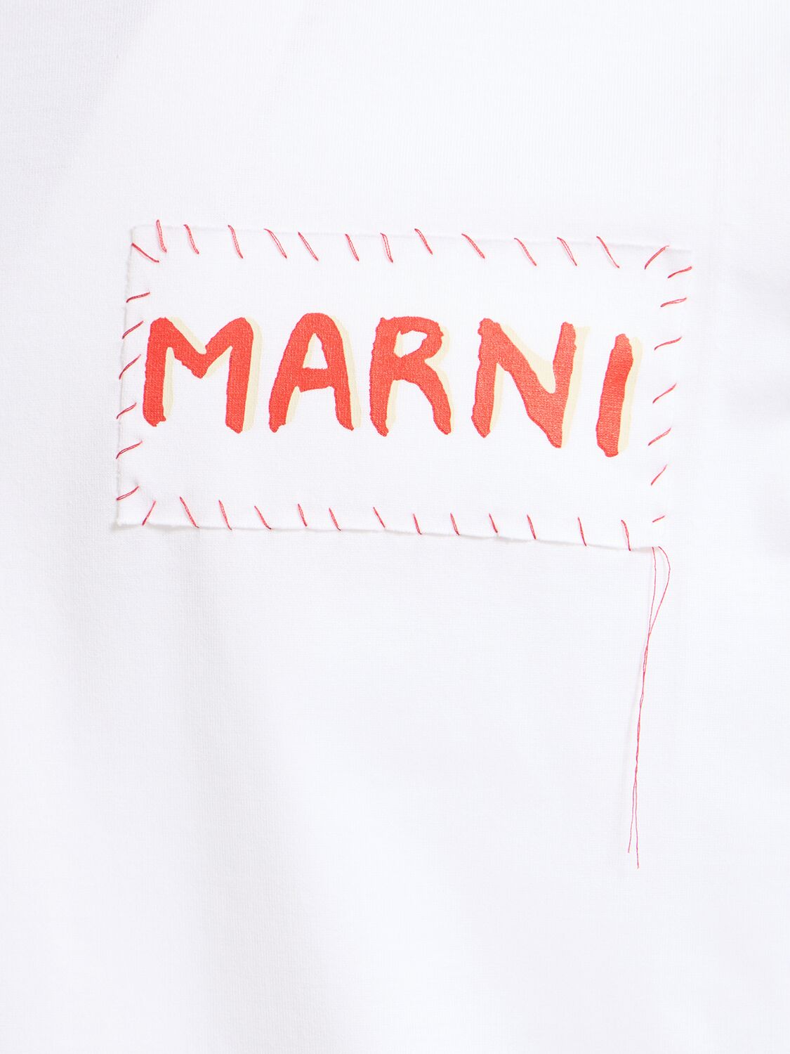 Shop Marni Plain Cotton Knit T-shirt In White