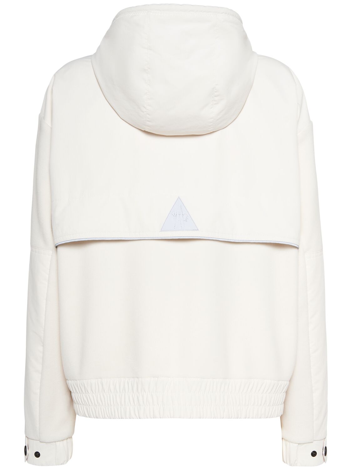 Shop Moncler Tech Zip-up Hoodie In Beige