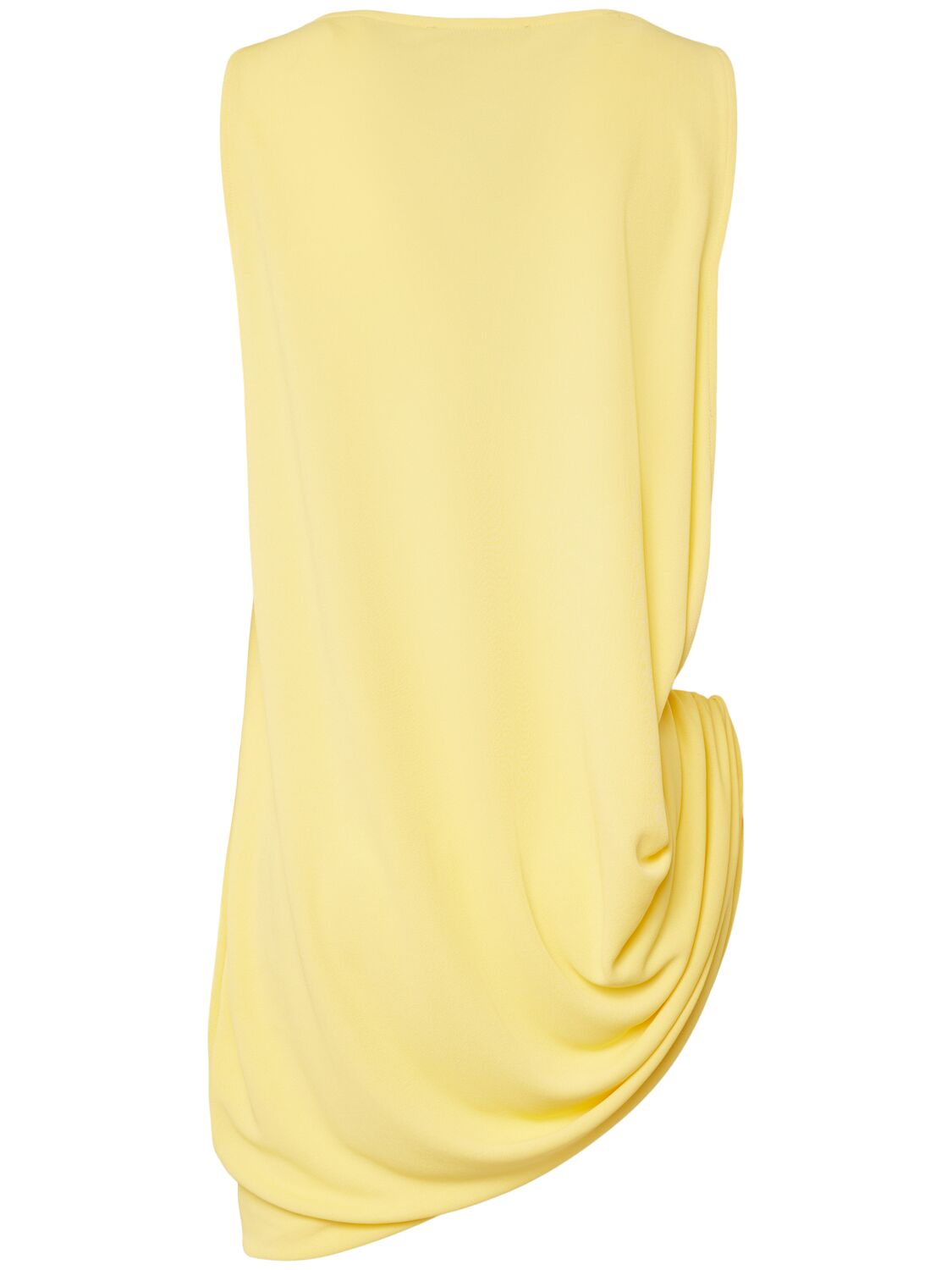 Jacquemus Draped Sleeveless Asymmetric Lightweight Top In 黄色