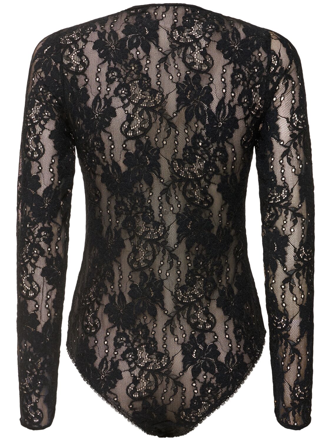 Shop Zimmermann Stretch Lace Bodysuit In Black