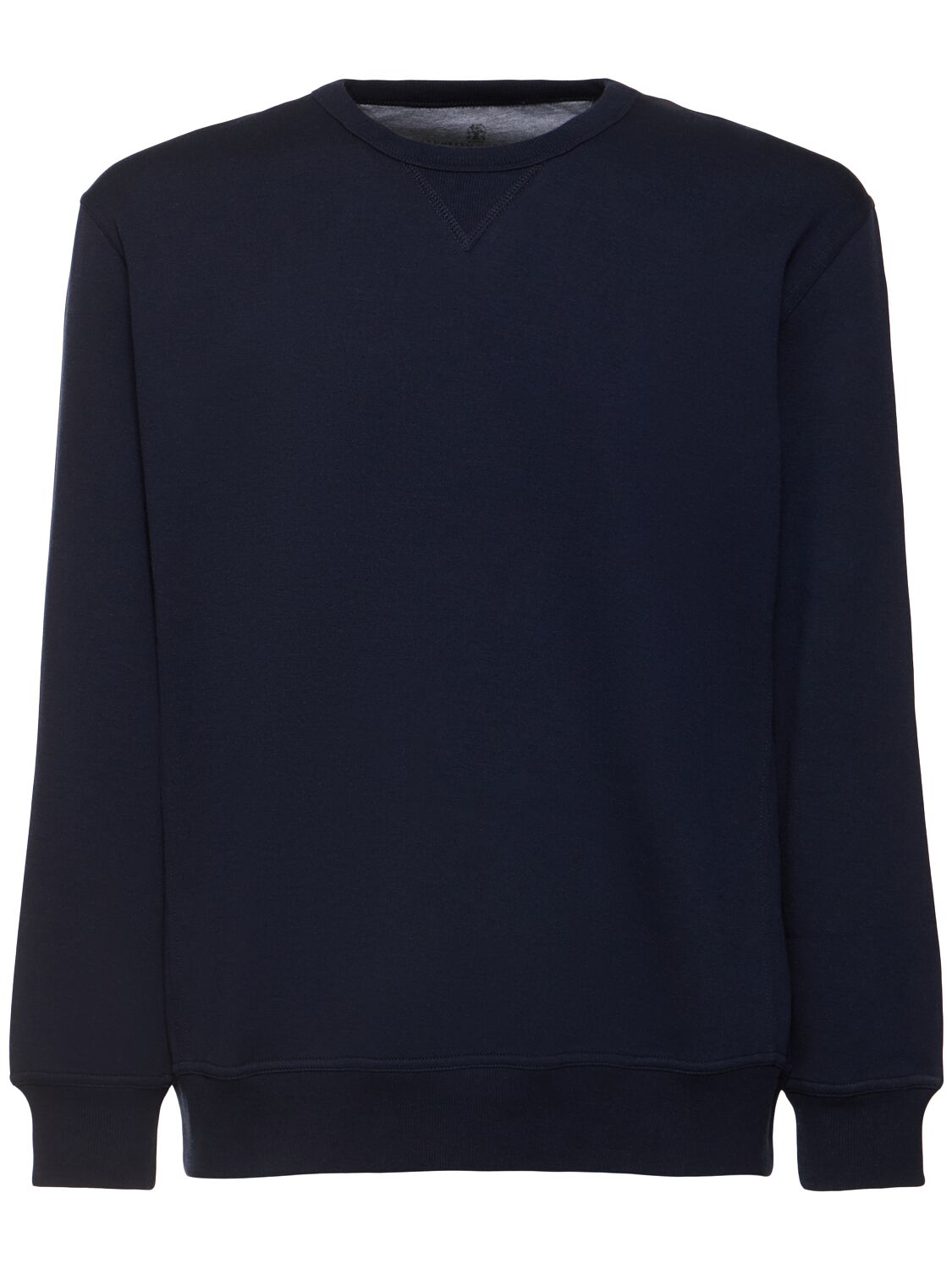 Shop Brunello Cucinelli Fine Crewneck Sweatshirt In Blue Cobalt