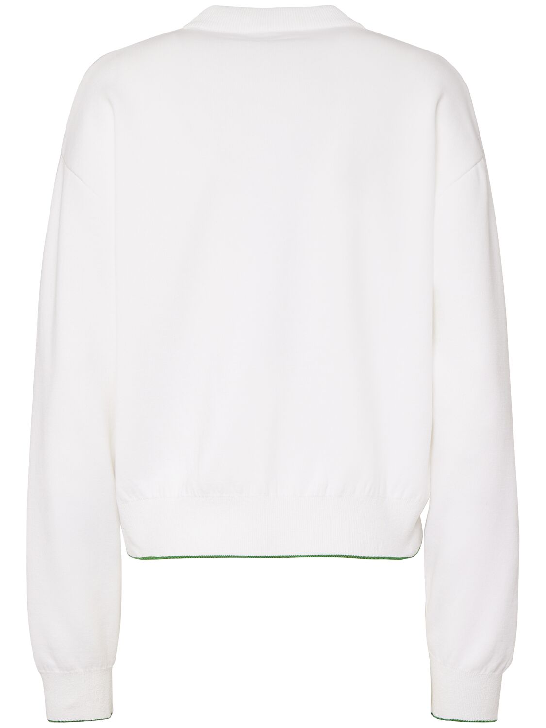 Jacquemus White Sweater With Logo Embroidered On The Front And Short Design In Cotton Woman In 白色
